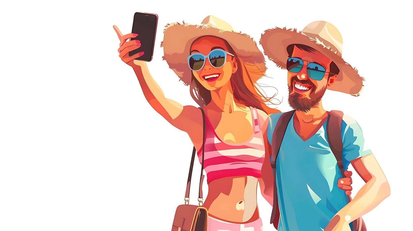 Happy Beach Selfie — free download from Dotvec