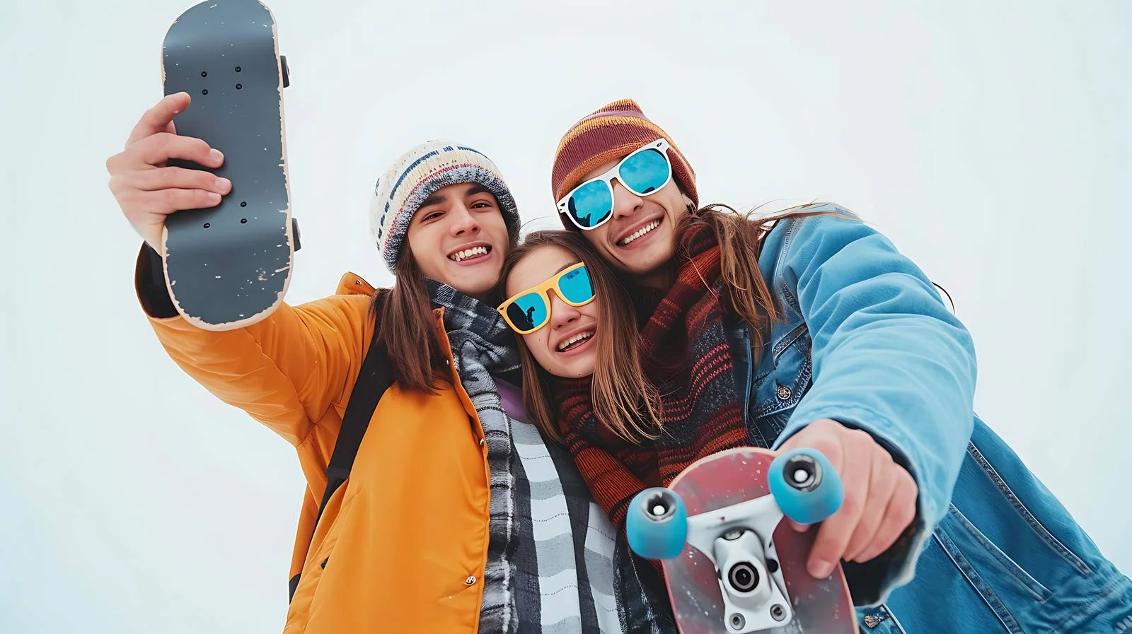 Joyful Skateboarding Selfie — free download from Dotvec
