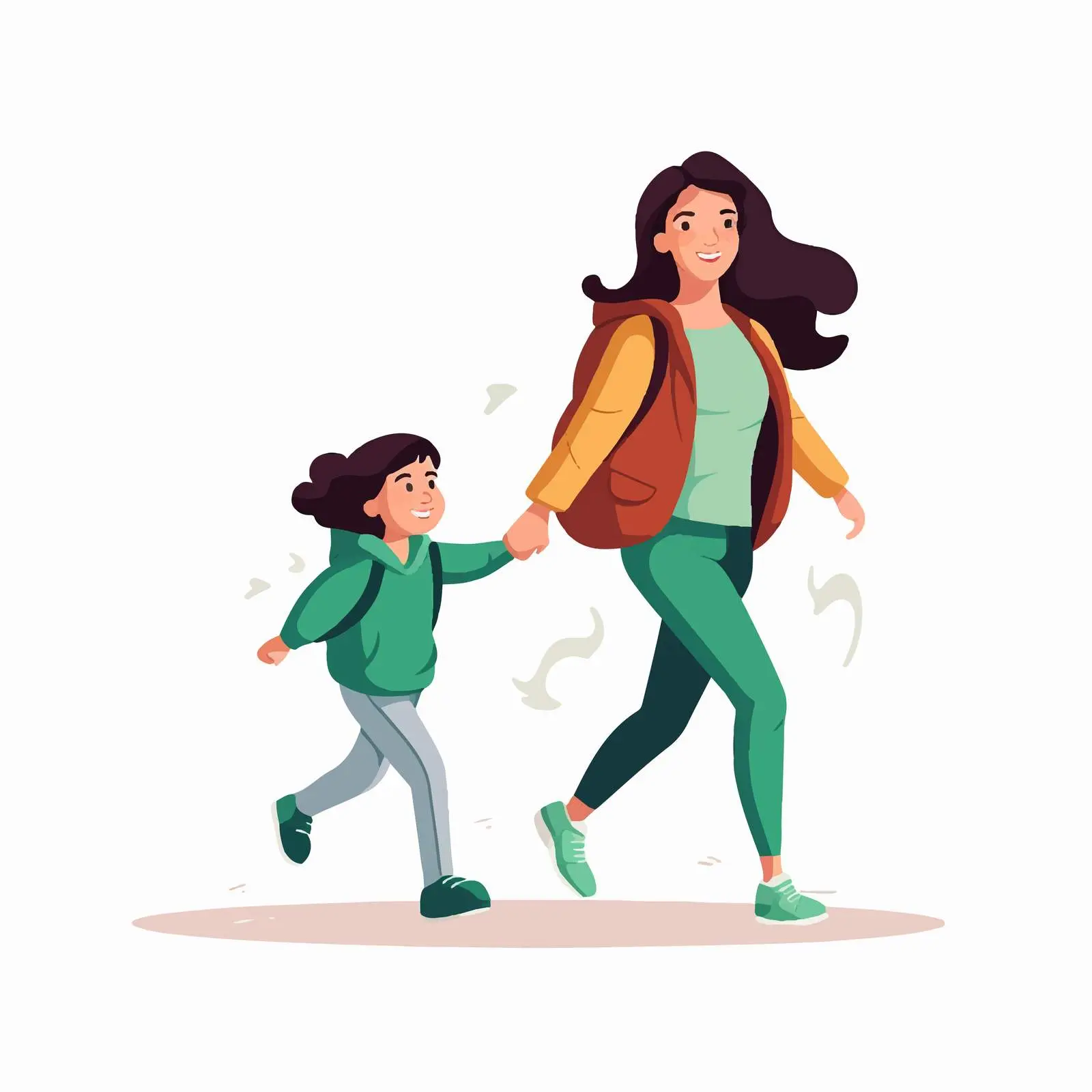 Happy Mother Walking with Her Son — free download from Dotvec