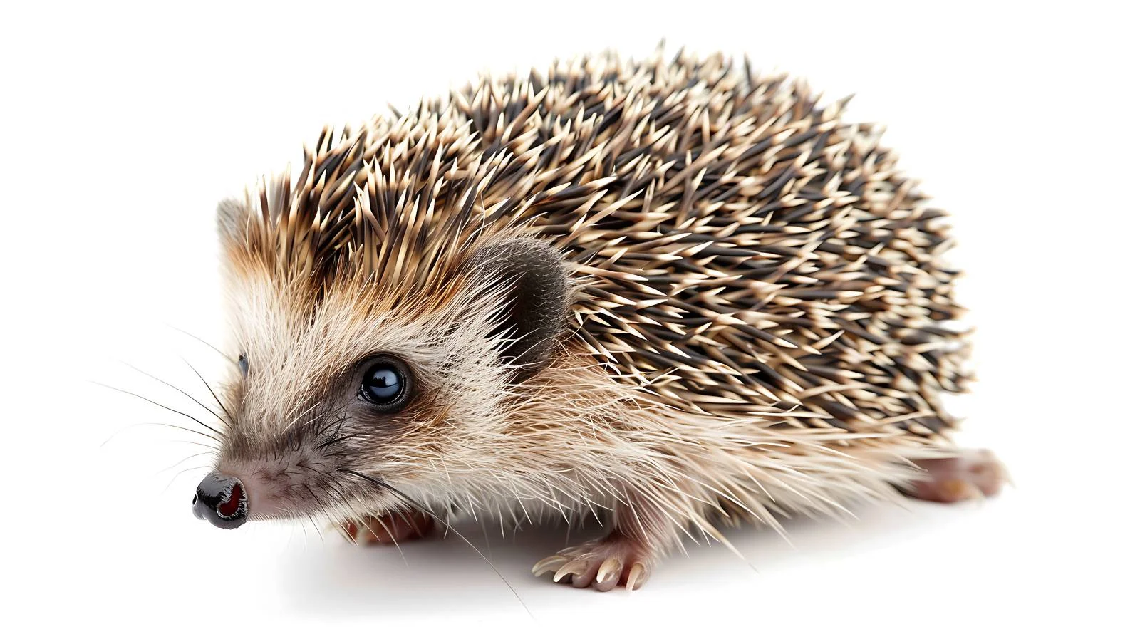 Hedgehog exploring natural habitat against white background — free download from Dotvec