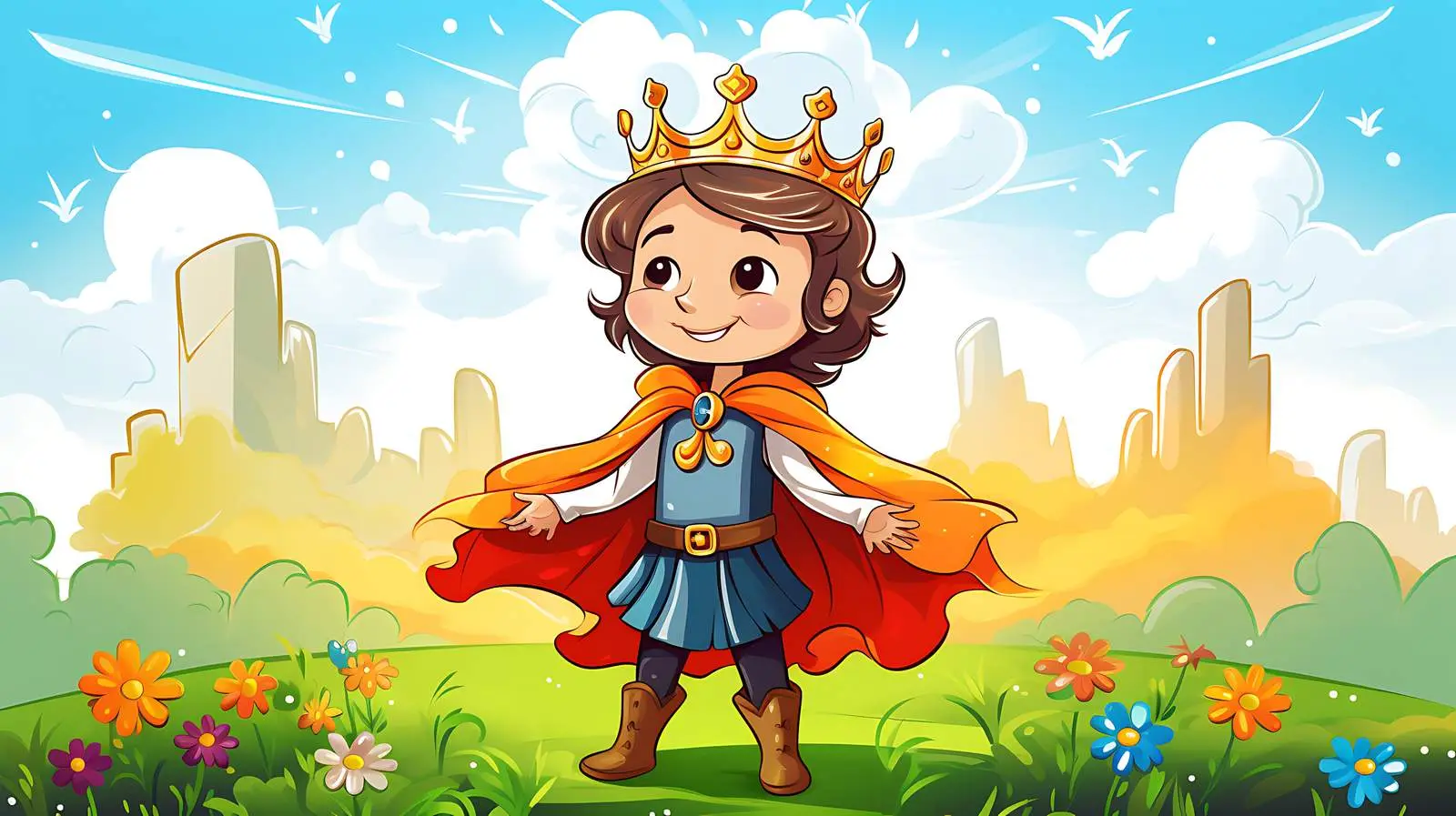 Regal Monarch in Rainbow Field — free download from Dotvec