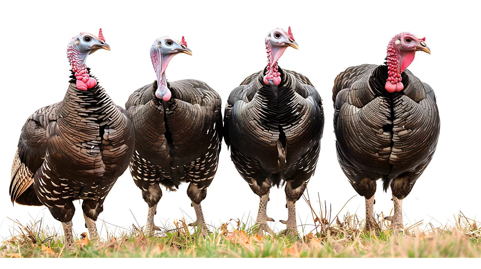 Burgeoning turkeys on rural farm — free download from Dotvec