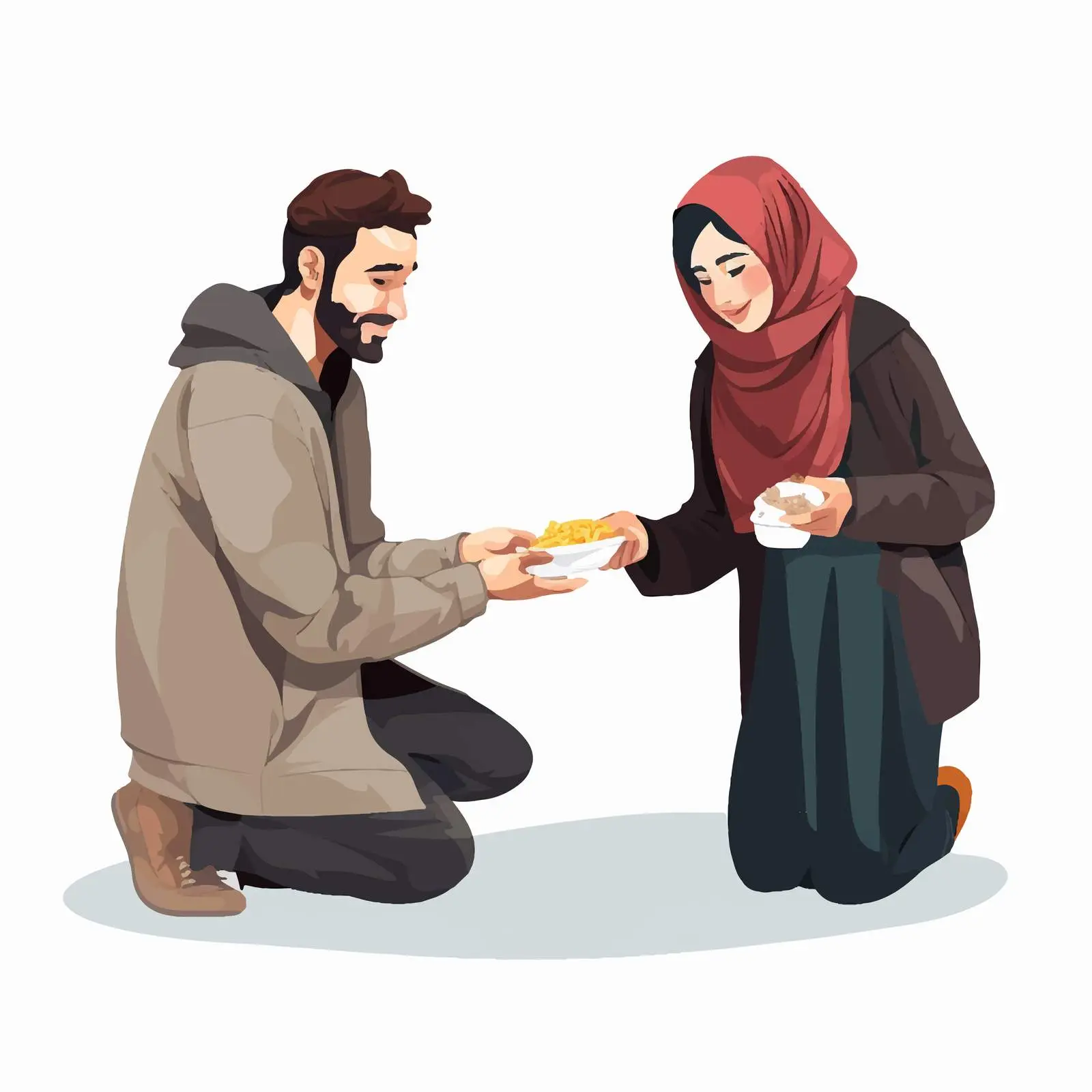 Volunteers Feeding Homeless People — free download from Dotvec