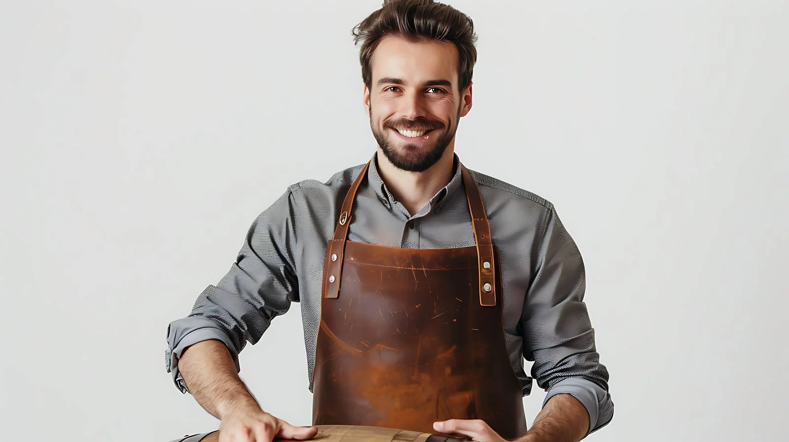 Brewer with Barrel in Leather Apron — free download from Dotvec