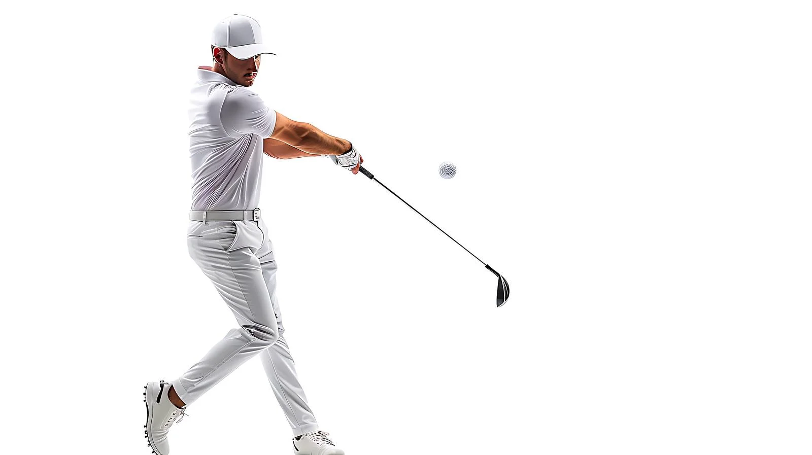 Youthful golfer tees off on par three — free download from Dotvec