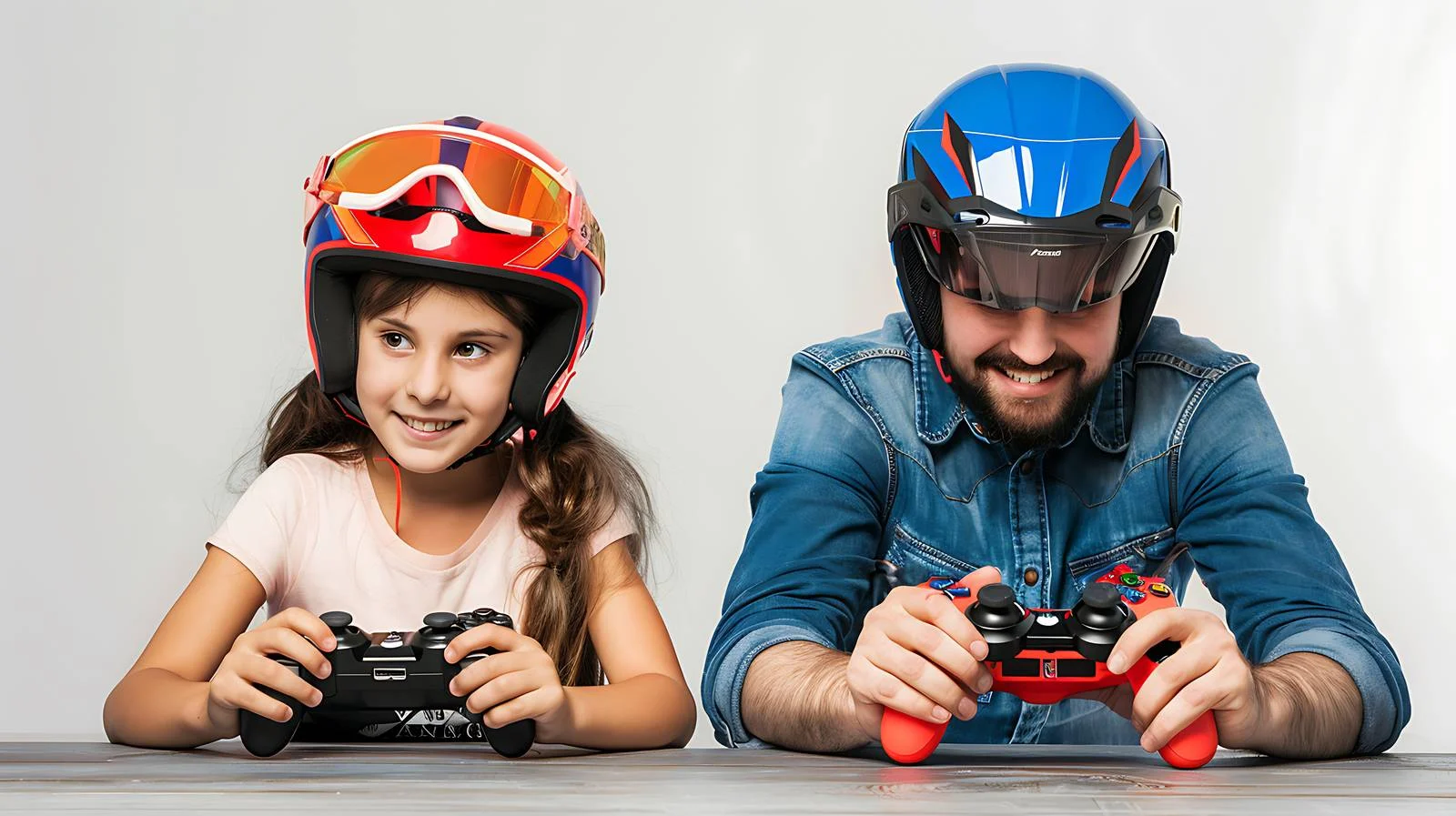 Family Biker Helmet Playtime — free download from Dotvec