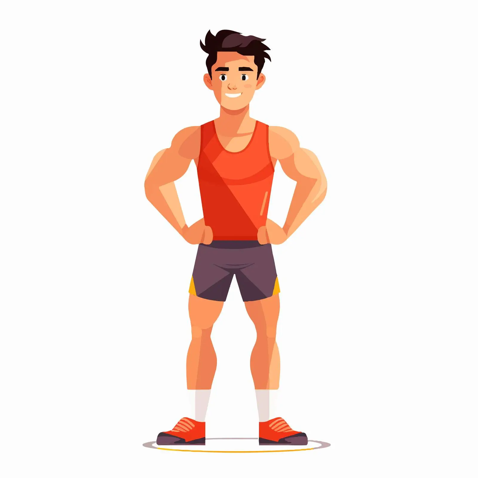 Young Male Athlete Vector Character Illustration — free download from Dotvec