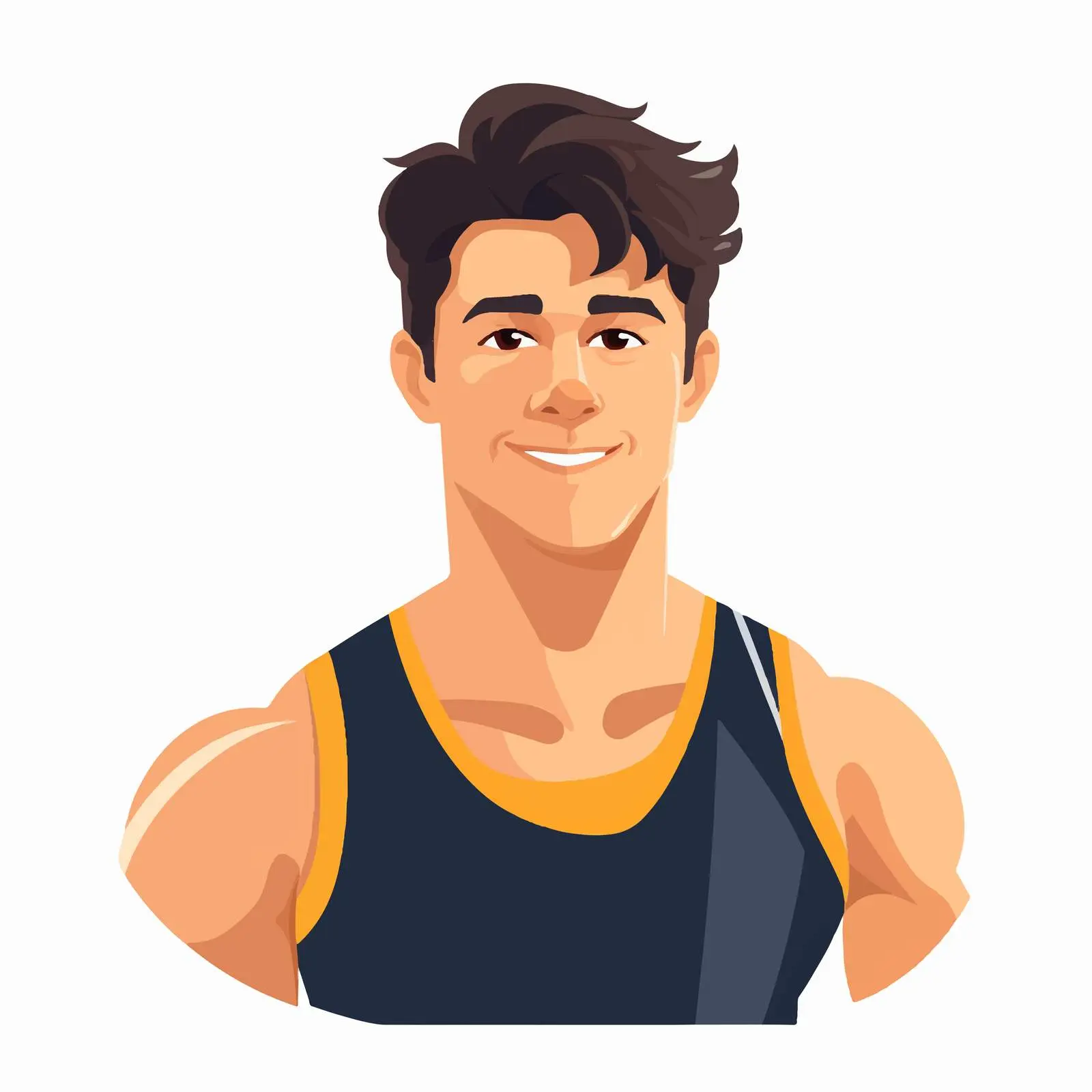 Young Male Athlete Vector Character Illustration — free download from Dotvec