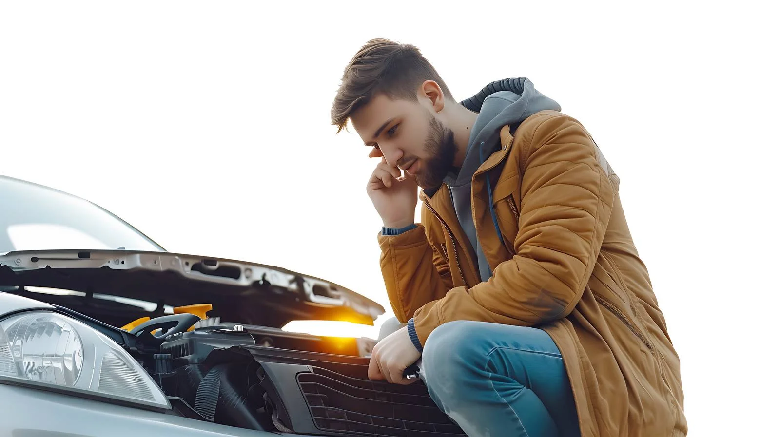 Requesting Car Service on Roadside — free download from Dotvec