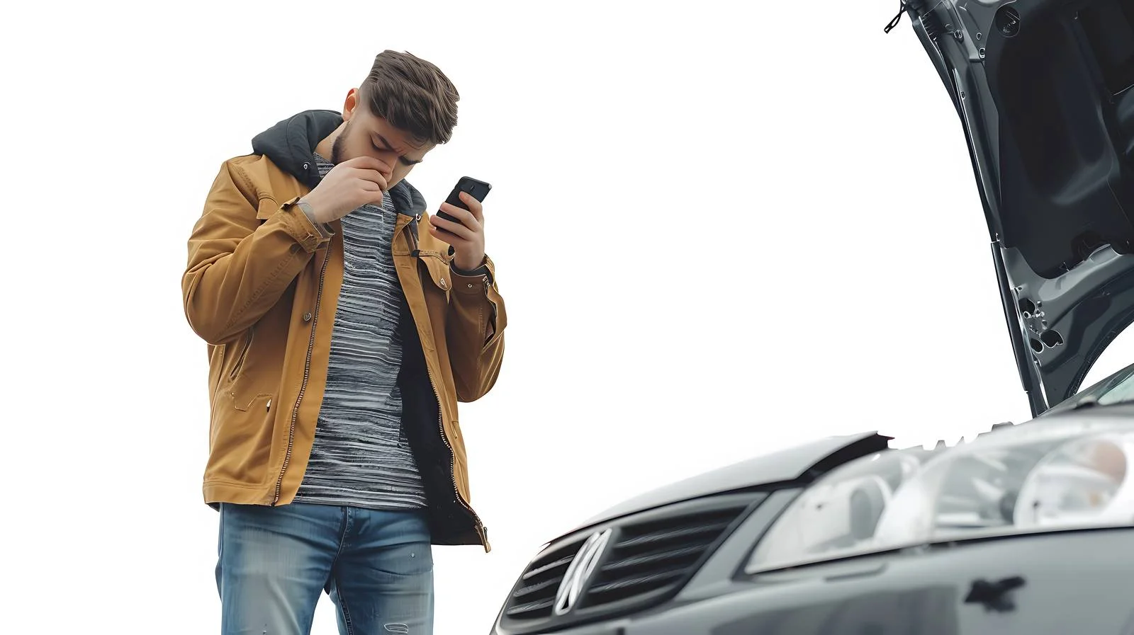 Requesting Car Service at Roadside — free download from Dotvec