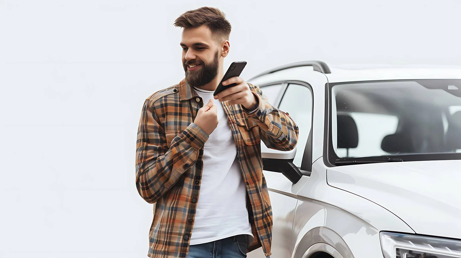 Man Calling Car Service on Roadside — free download from Dotvec