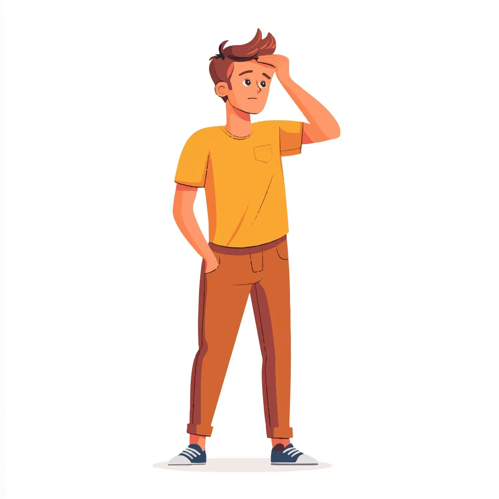Confused Young Man in Casual Wear — free download from Dotvec