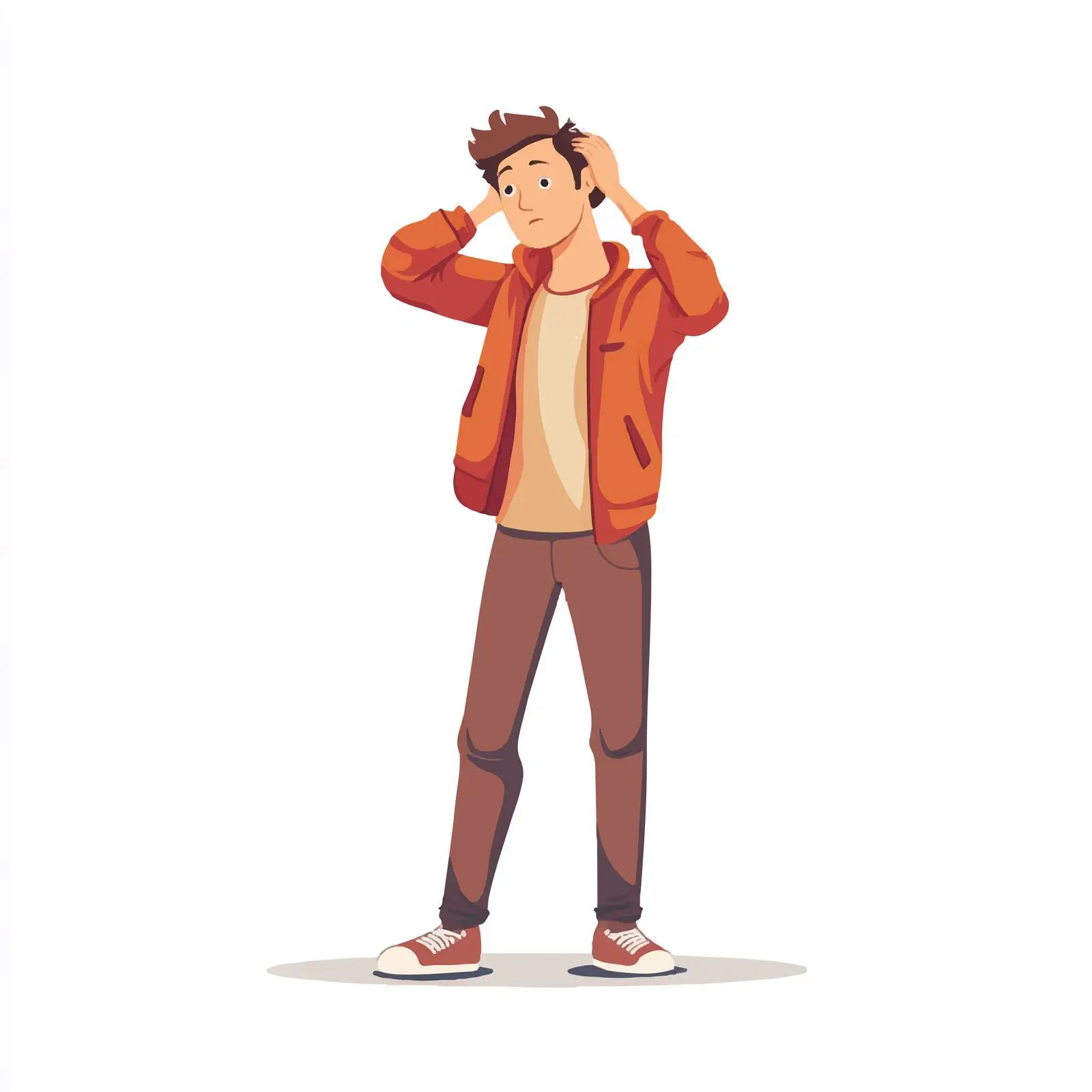 Confused Young Man in Casual Wear — free download from Dotvec