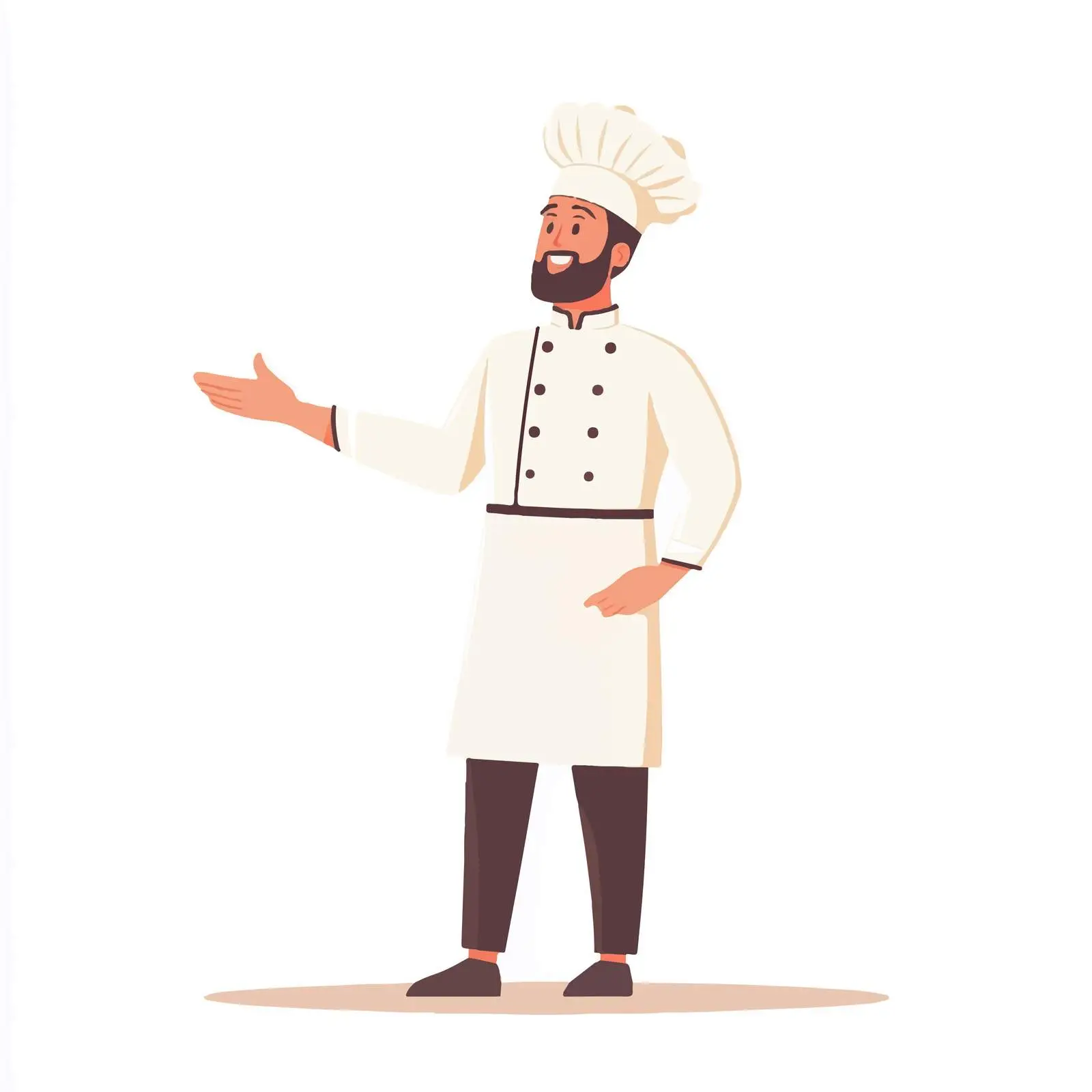 Young Chef Inviting Guests in Uniform — free download from Dotvec