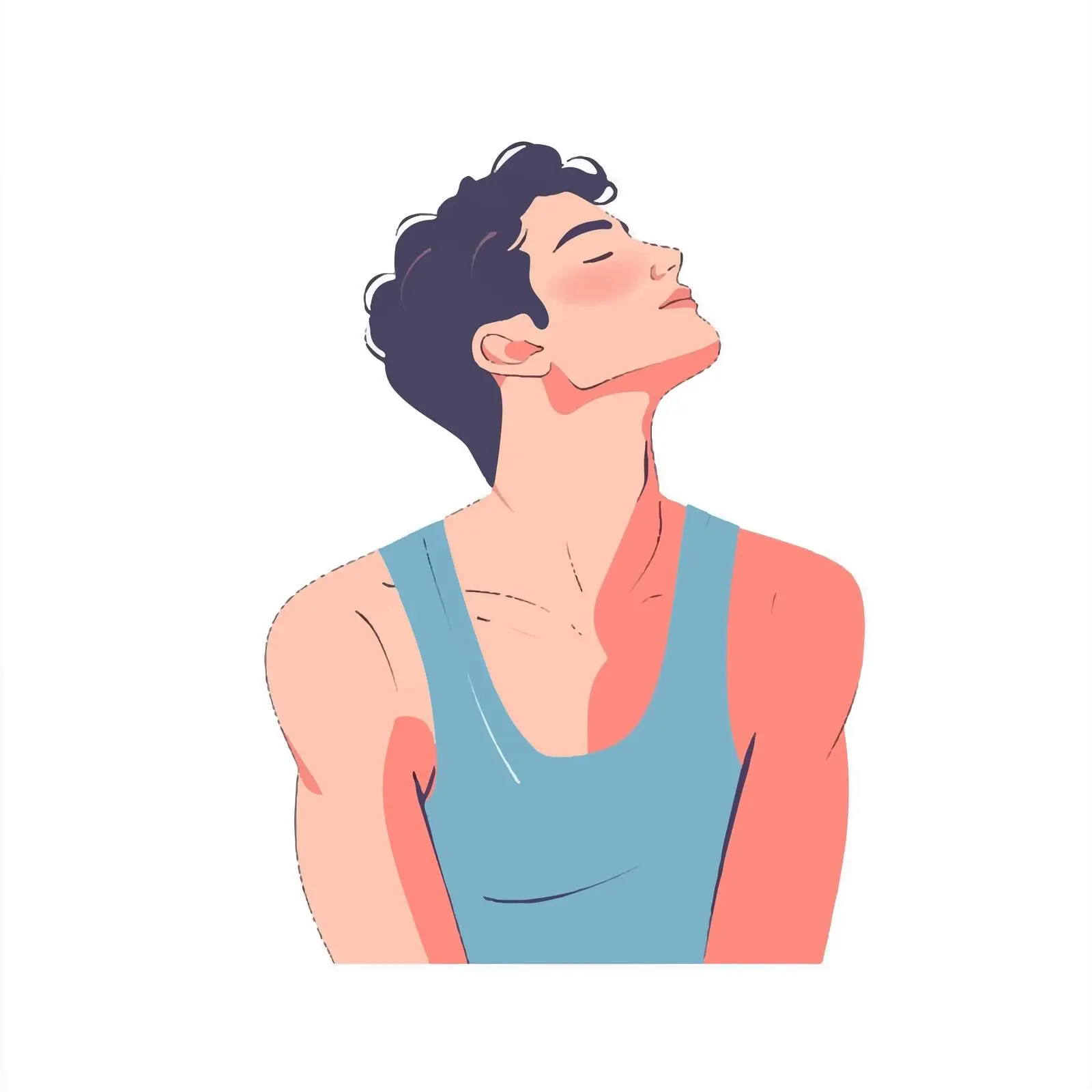 Young Man Practicing Bhastrika Pranayama Yoga — free download from Dotvec