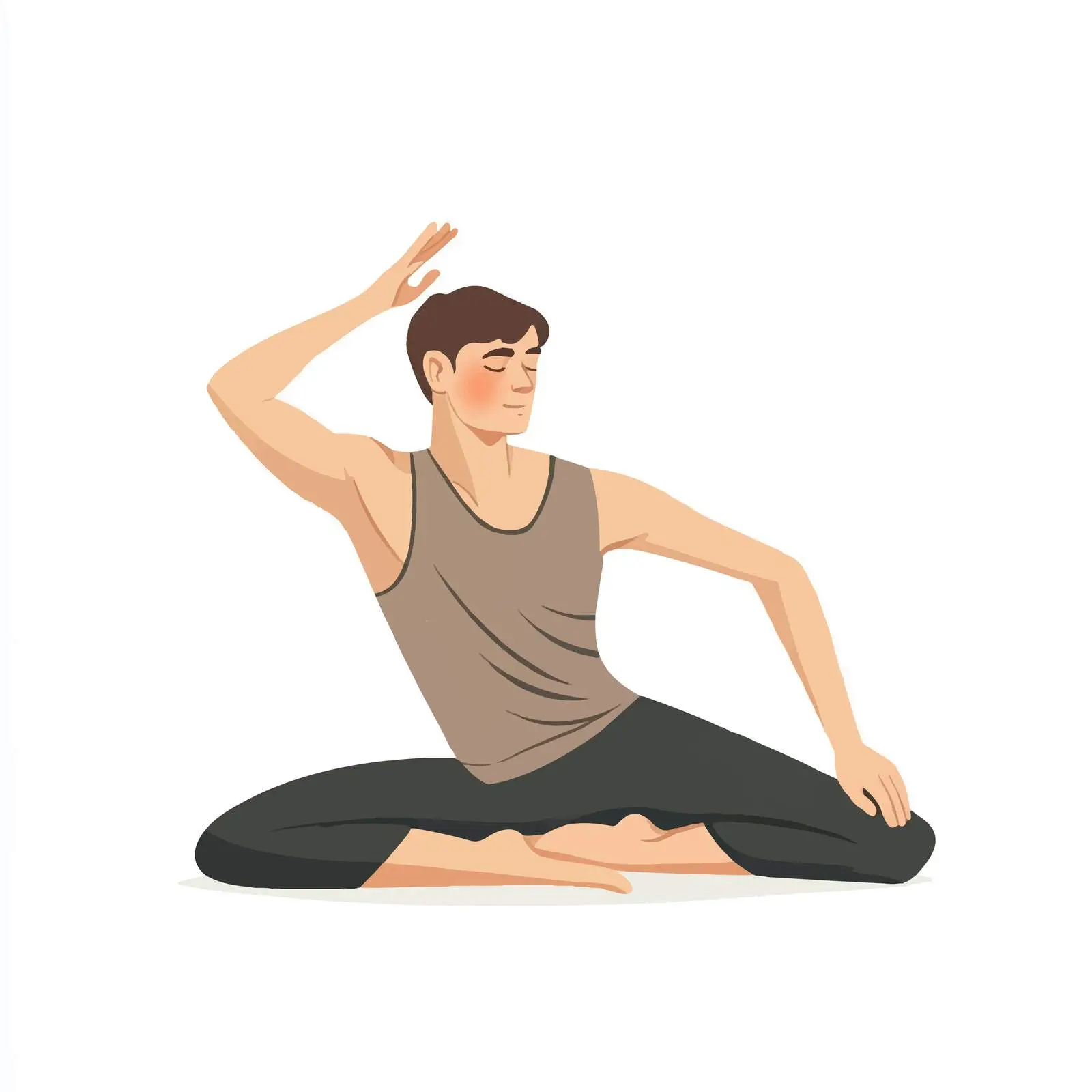 Young Man Practicing Bound Angle Yoga Pose — free download from Dotvec