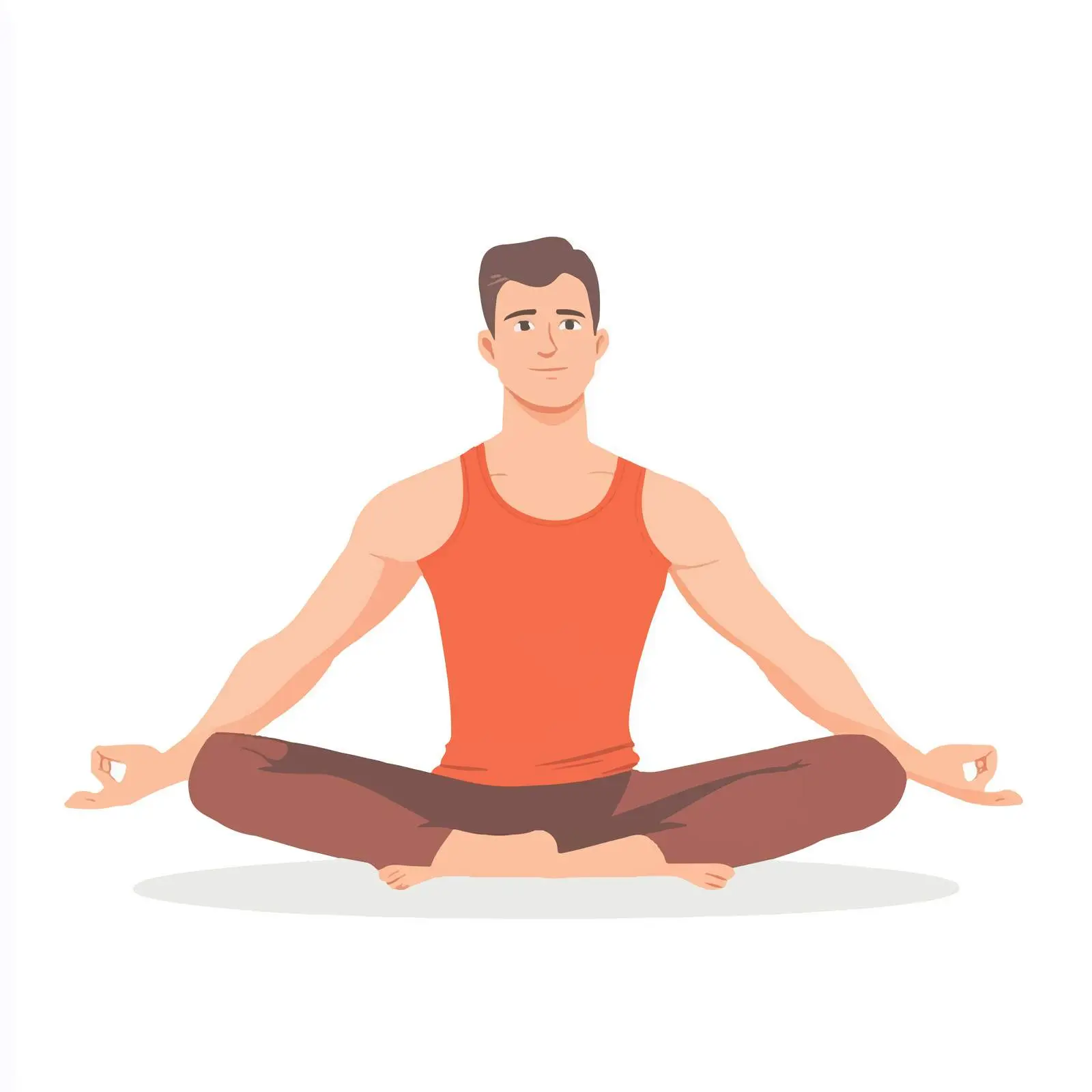 Young Man Practicing Bound Angle Pose – free body awareness image from Dotvec