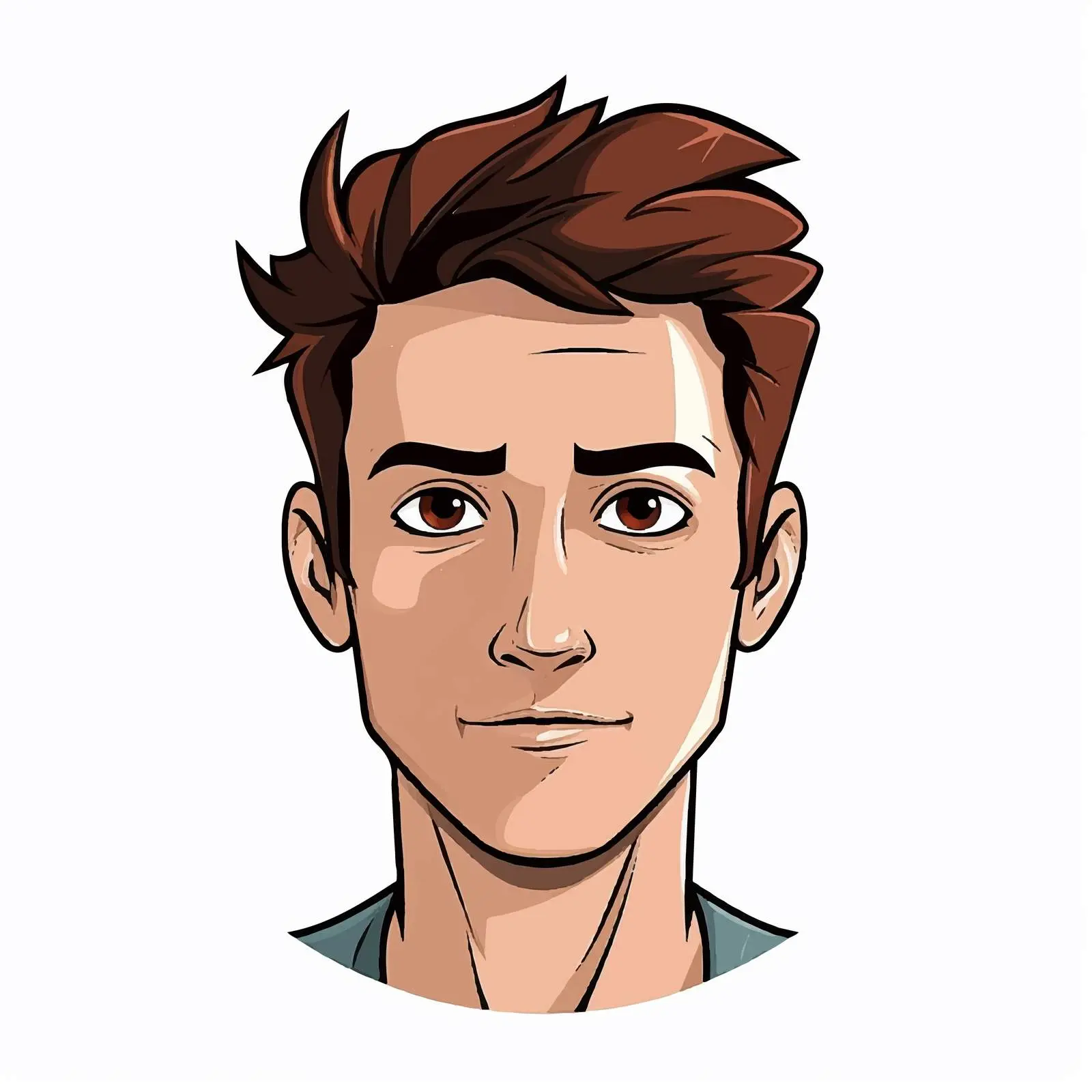 Young Man Cartoon Face Vector Illustration — free download from Dotvec