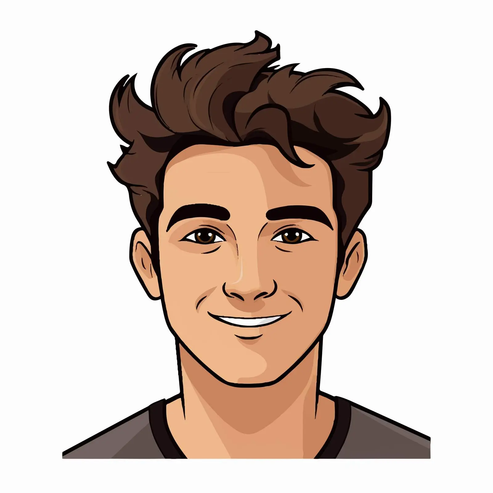 Young Man Cartoon Face Vector Illustration — free download from Dotvec