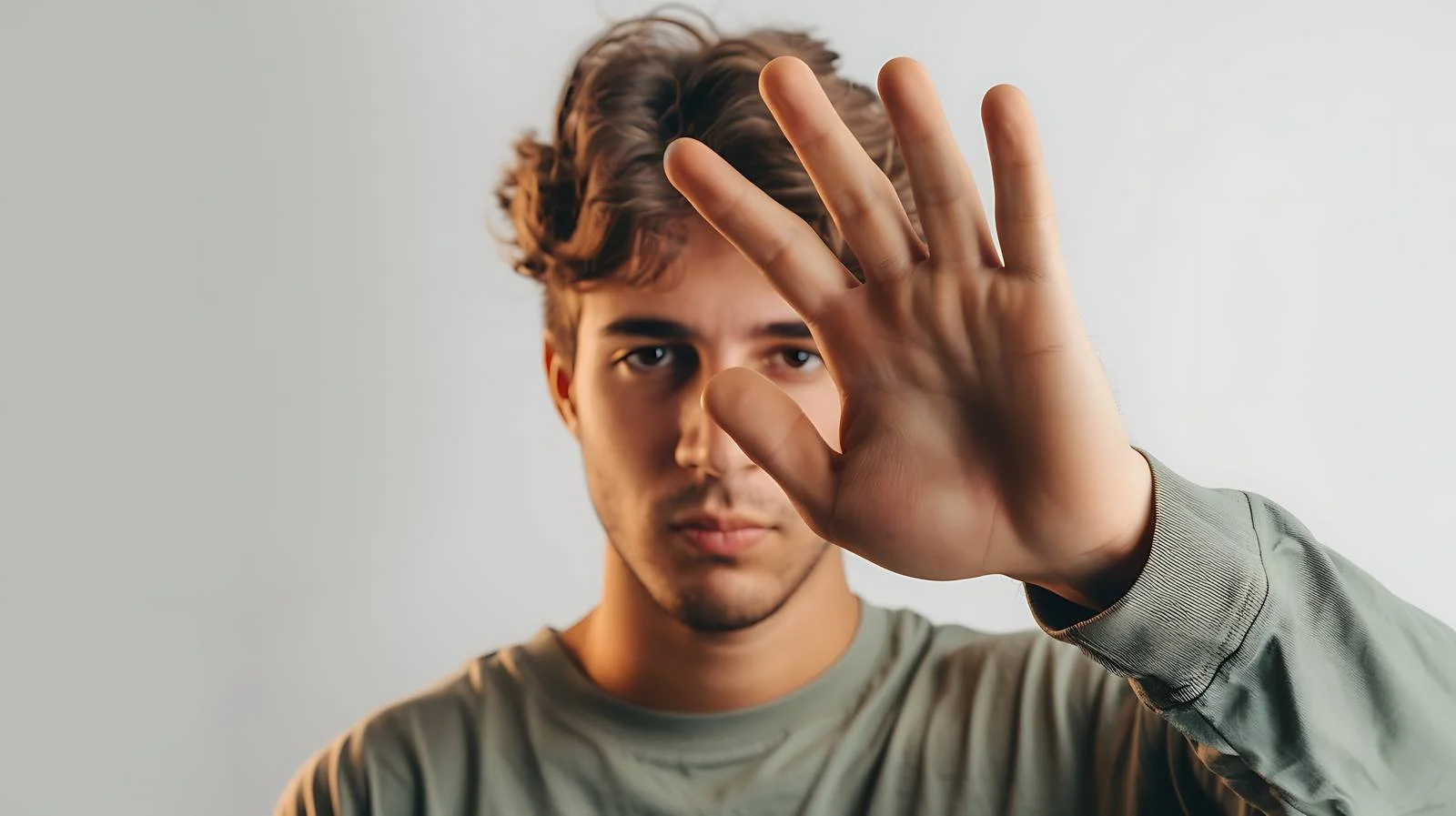 Portrait Concealment Gesture Concept — free download from Dotvec