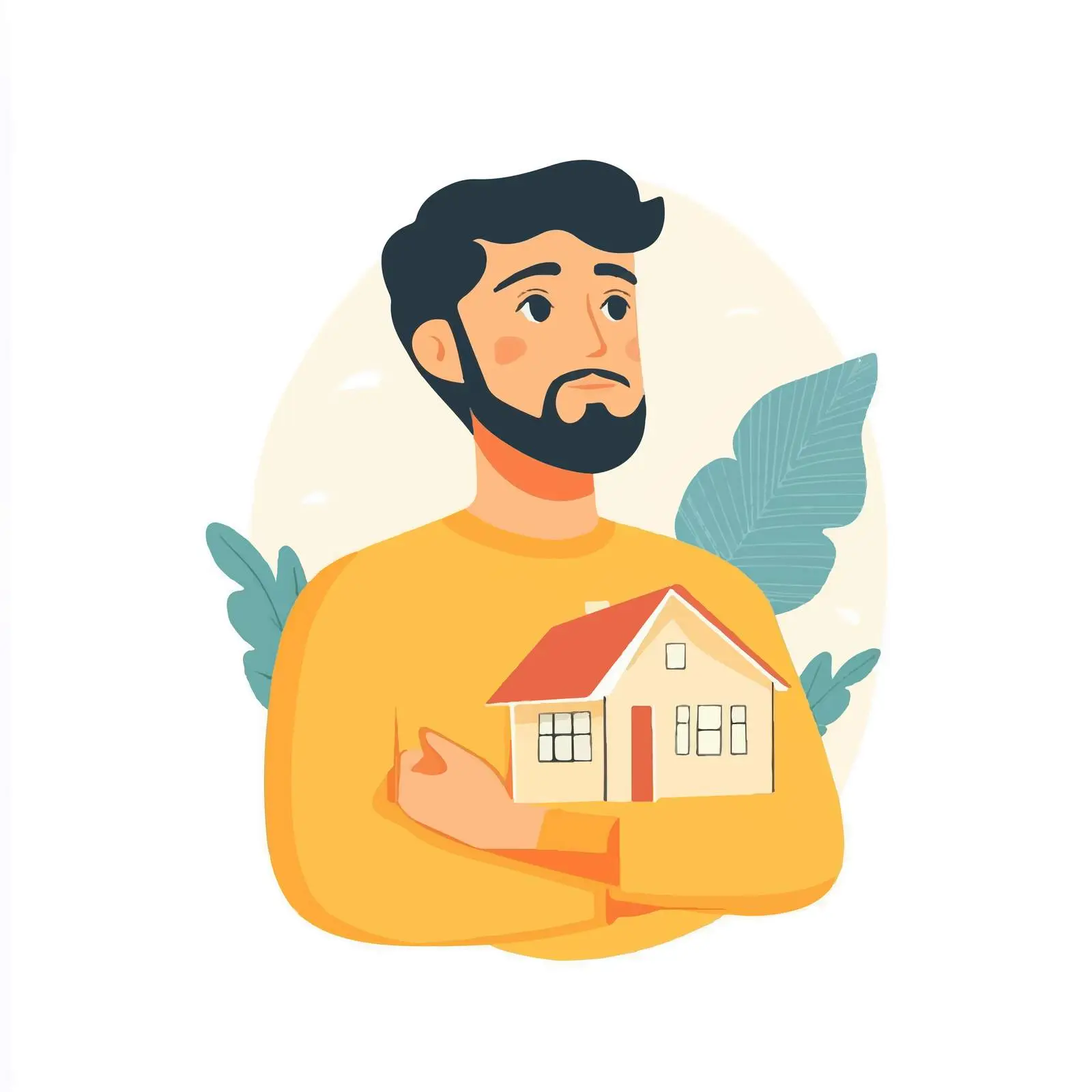 Young Man Contemplating Mortgage Options – free home finance image from Dotvec