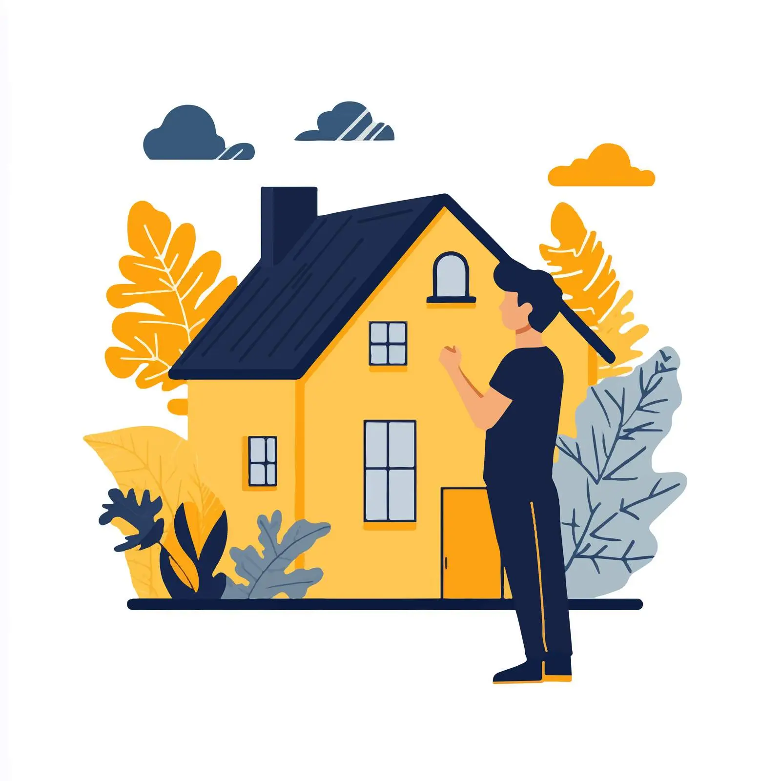 Young Man Contemplating Mortgage or Home Loan — free download from Dotvec