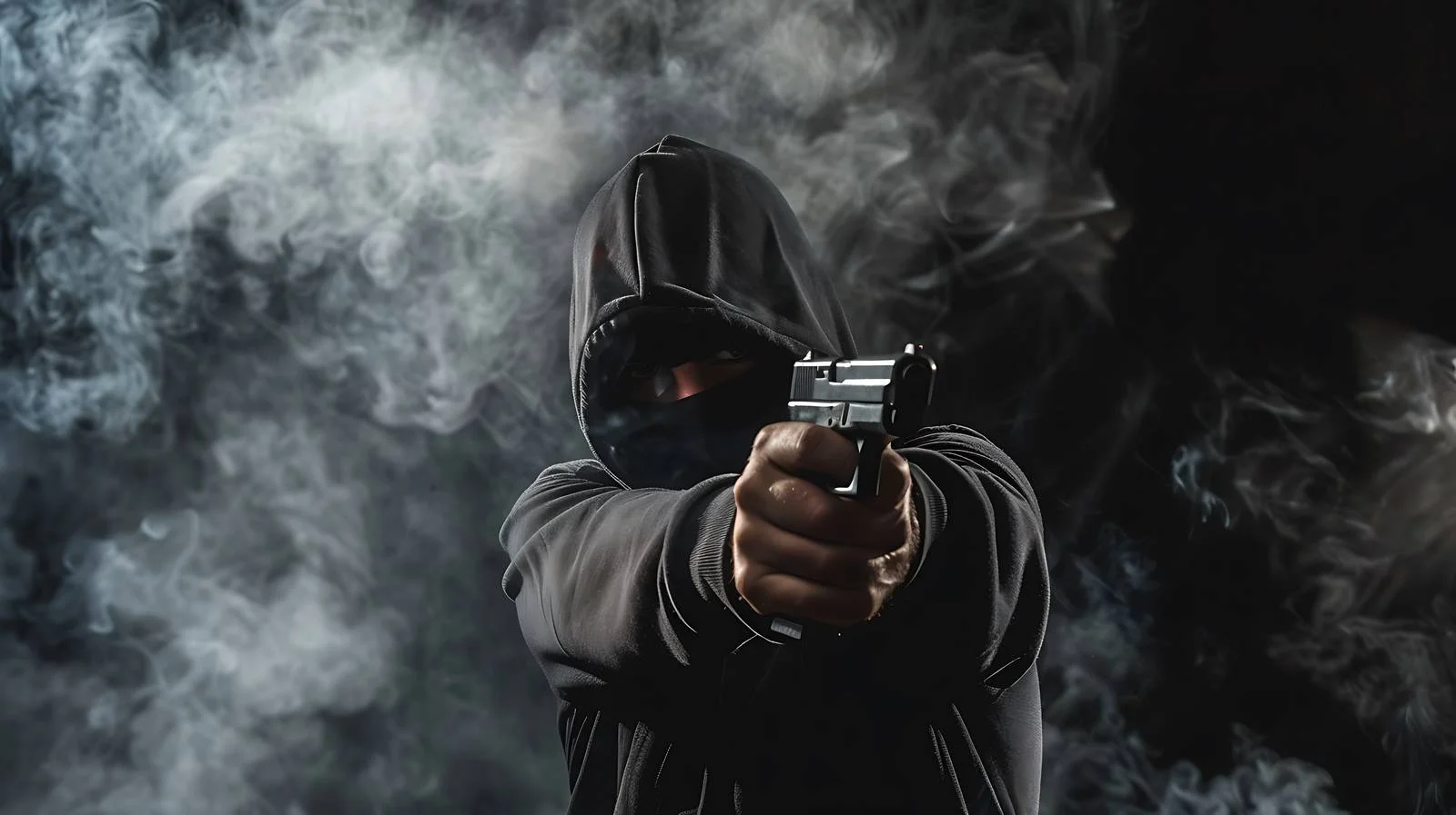 Youth in Black Hoodie with Gun — free download from Dotvec