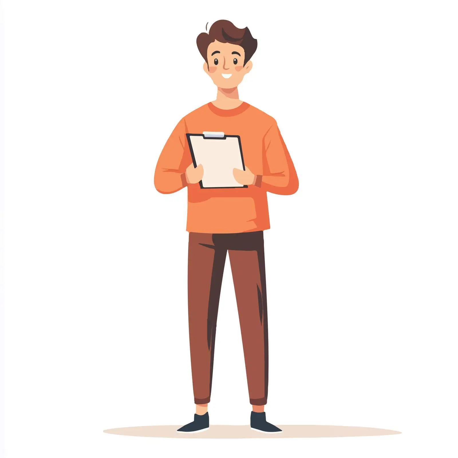 Young Journalist Conducting Interview with Clipboard – free recording image from Dotvec