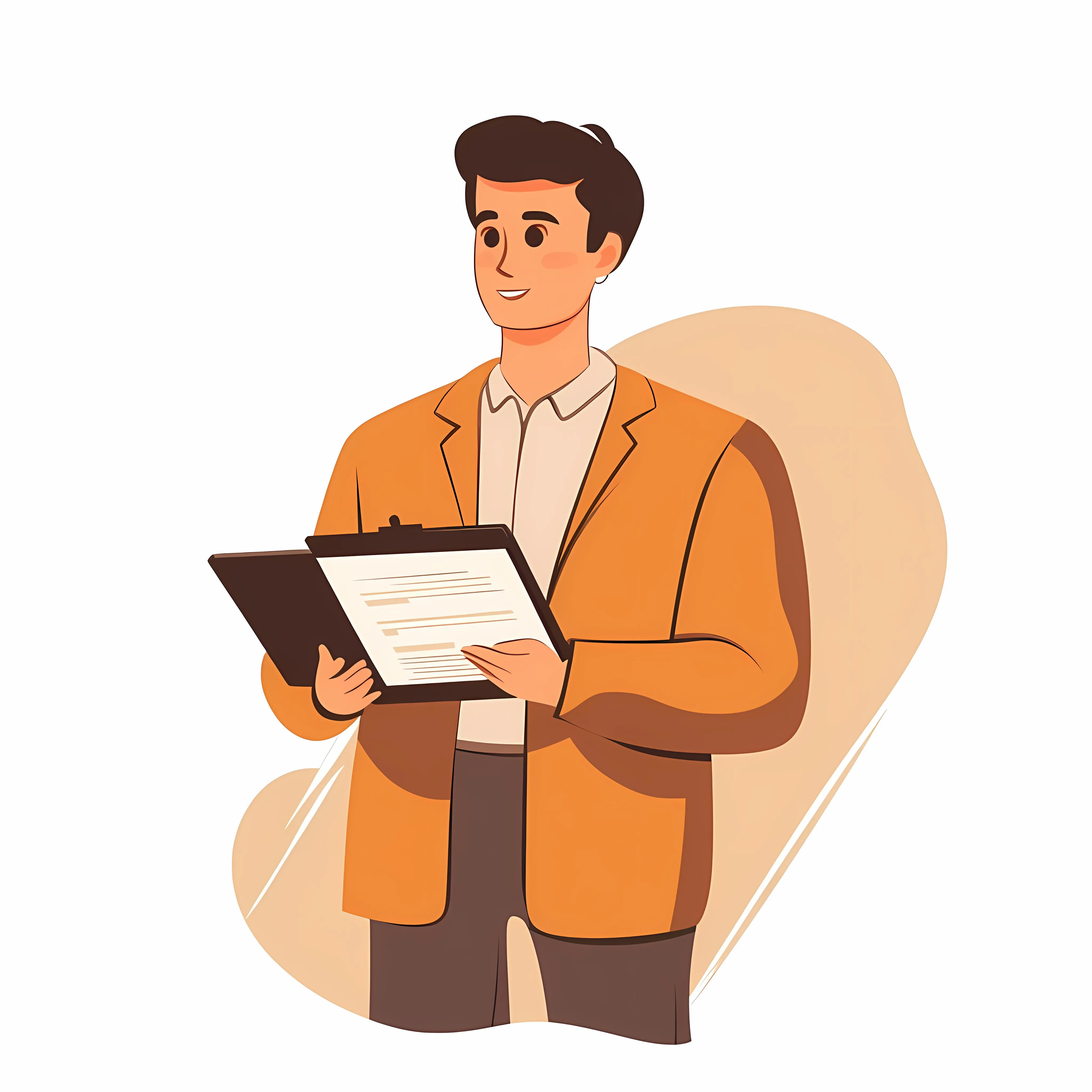 Young Journalist Conducting Interview with Clipboard — free download from Dotvec