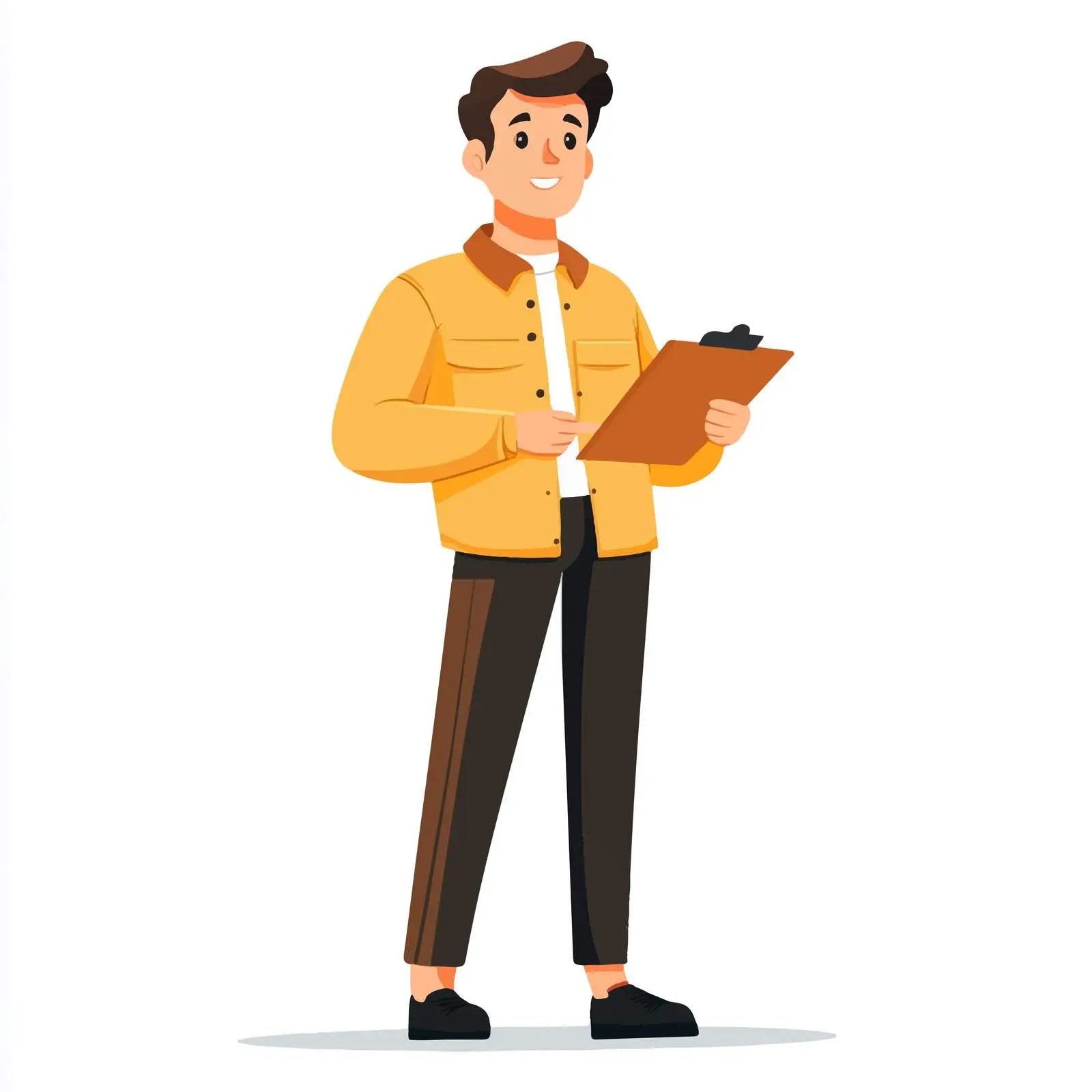 Young Journalist Conducting Interviews with Clipboard — free download from Dotvec