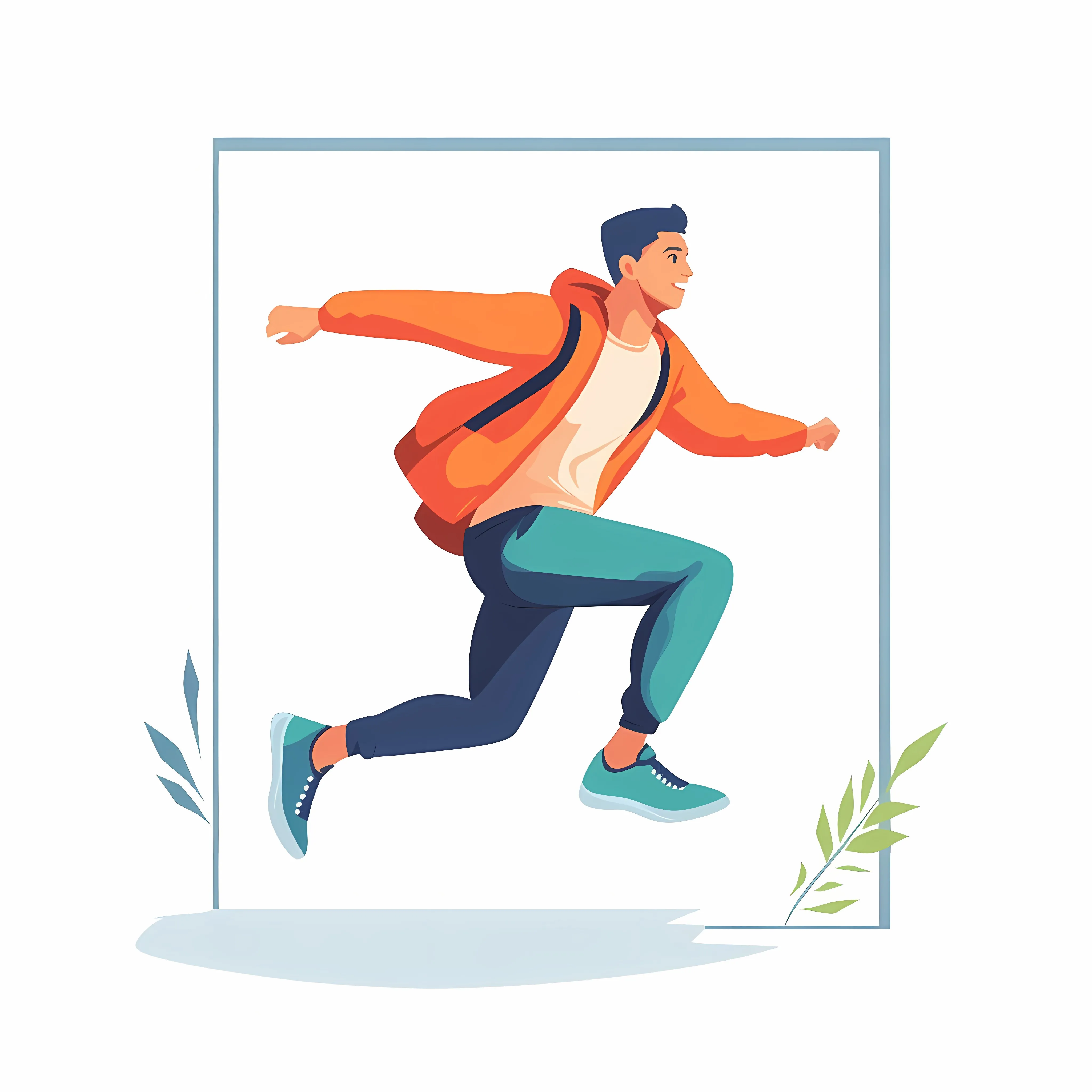 Young Man Jumping Vector Illustration — free download from Dotvec