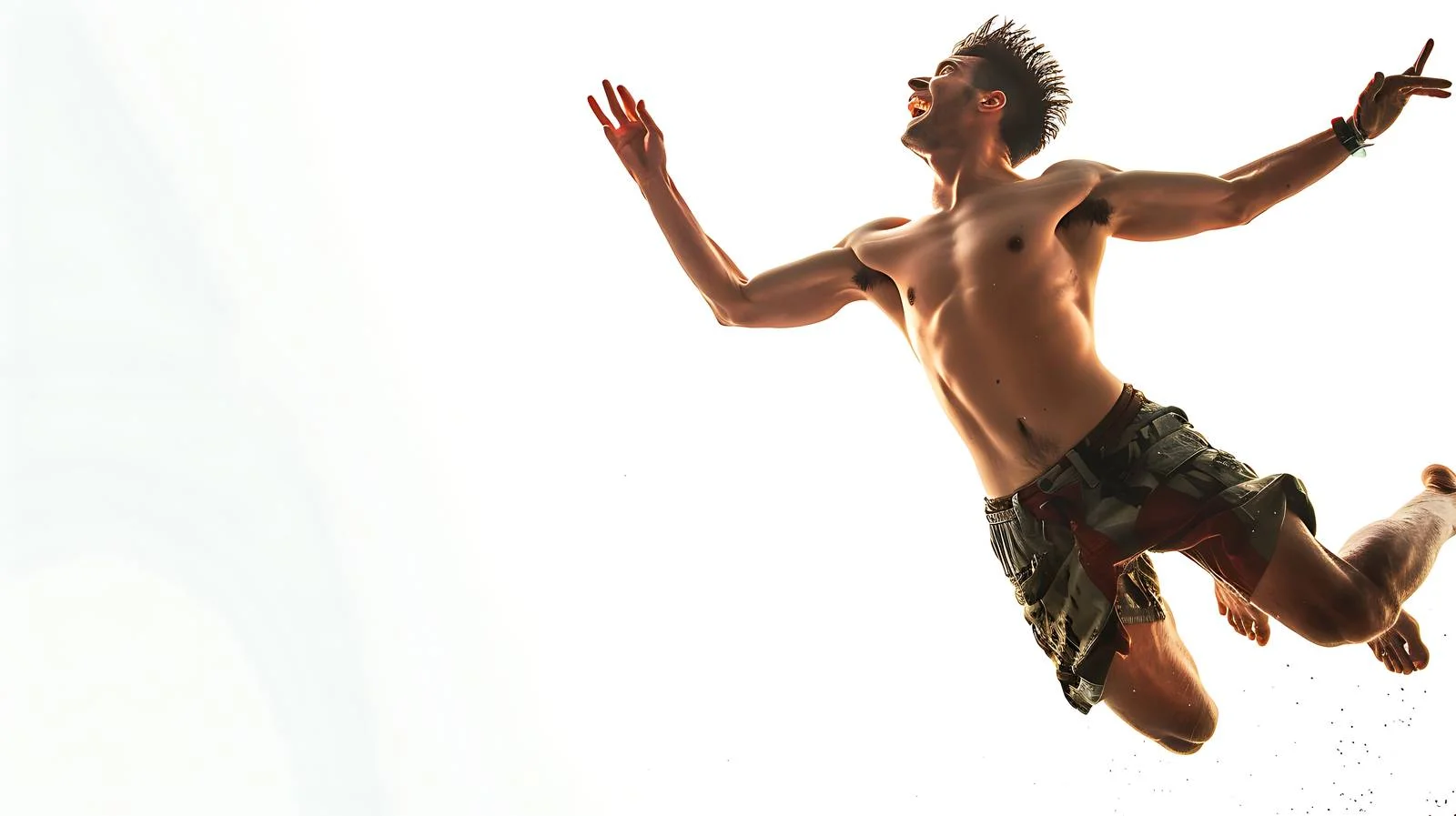 Dynamic Beach Jumping Action Shot — free download from Dotvec