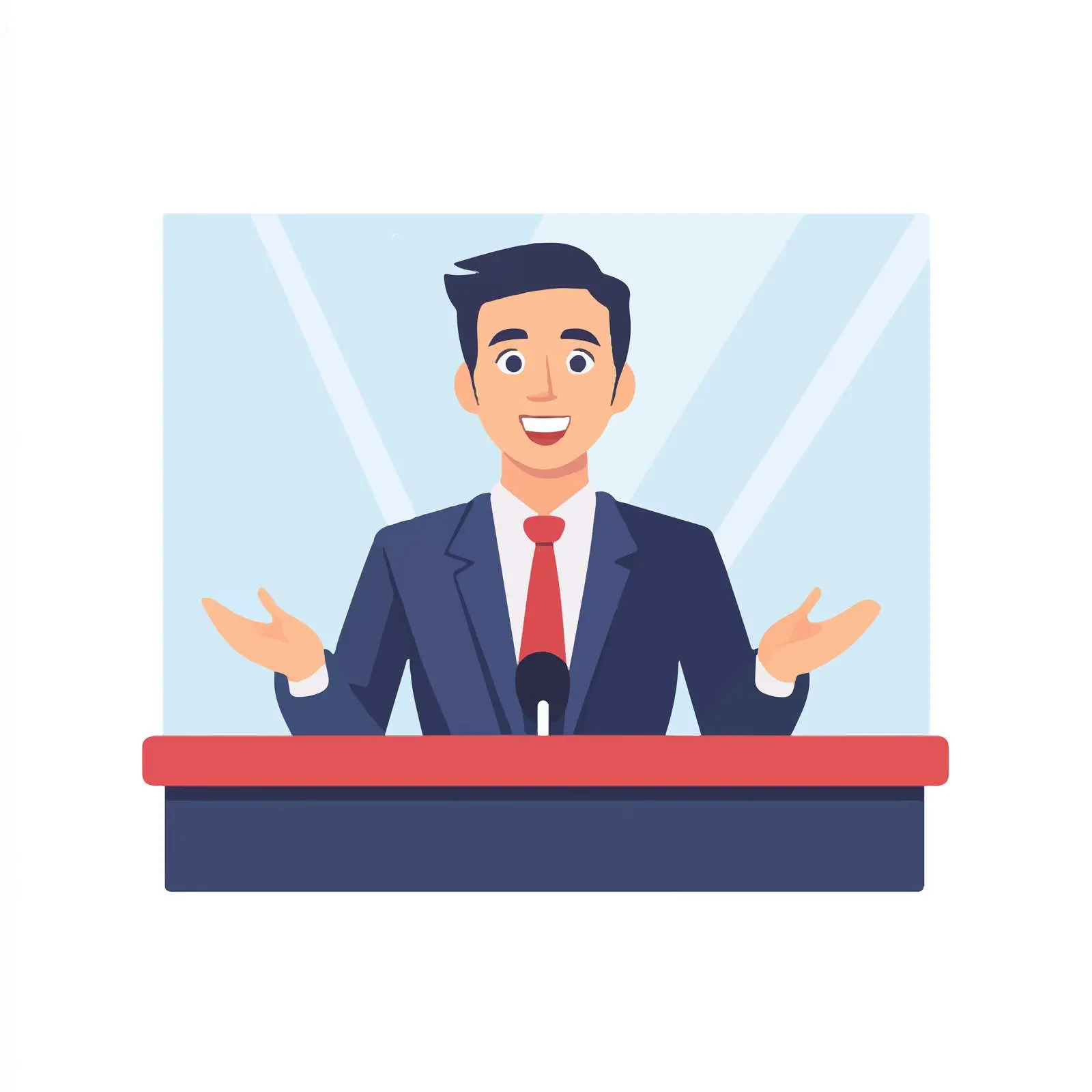 Young Man News Anchor on TV Background — free download from Dotvec