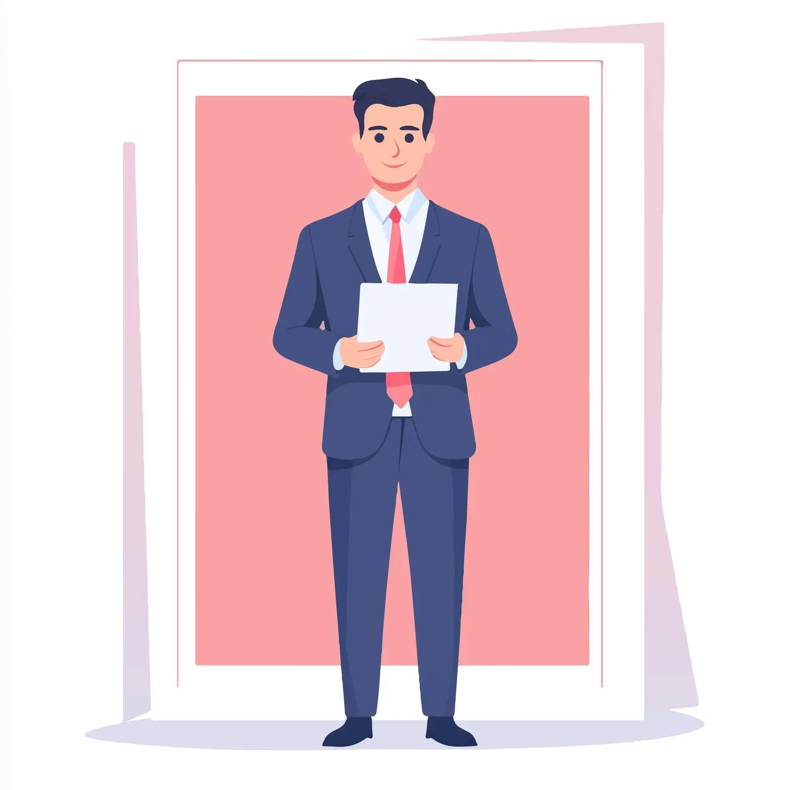 Young Male News Anchor Character Vector — free download from Dotvec