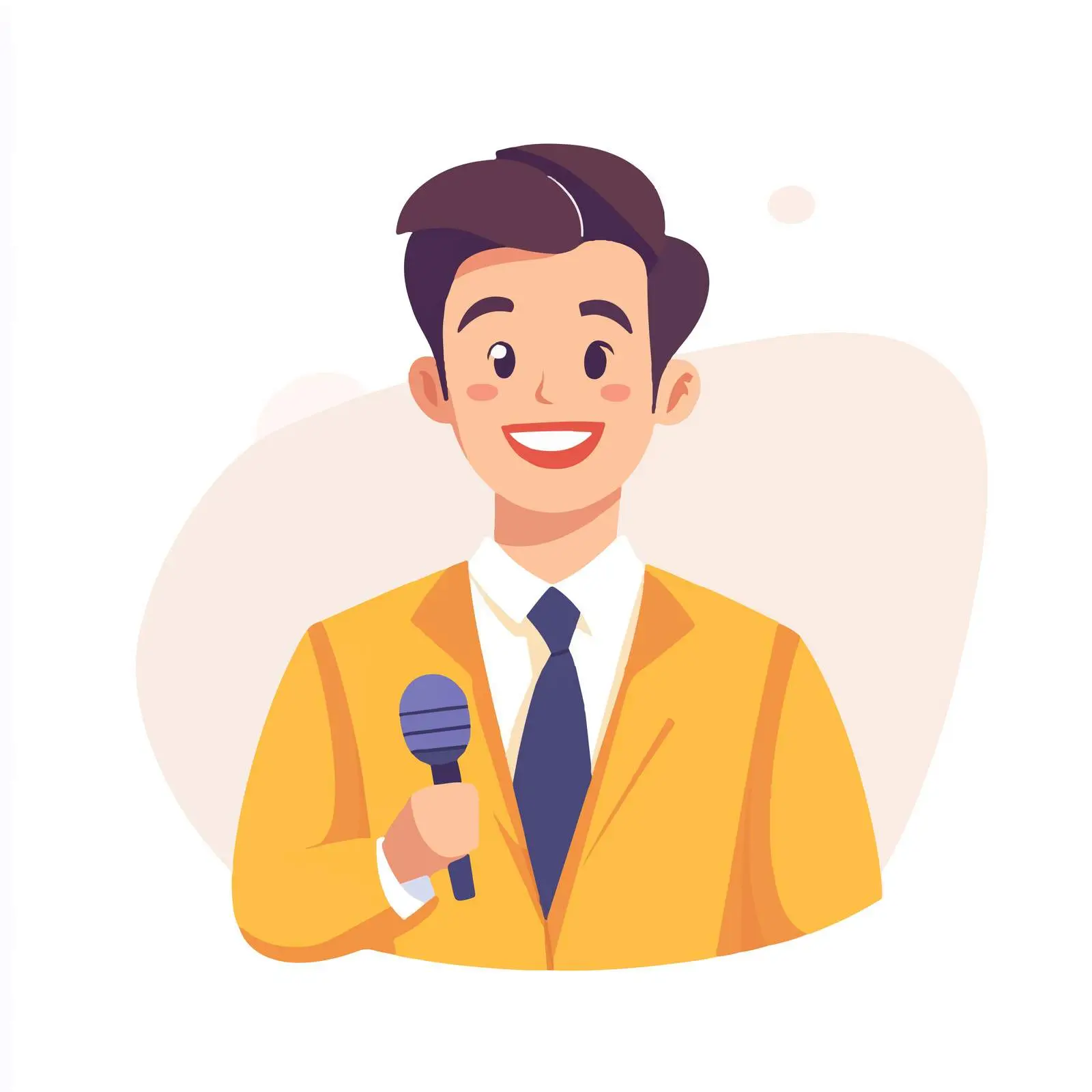 Young Male News Anchor Vector Illustration — free download from Dotvec