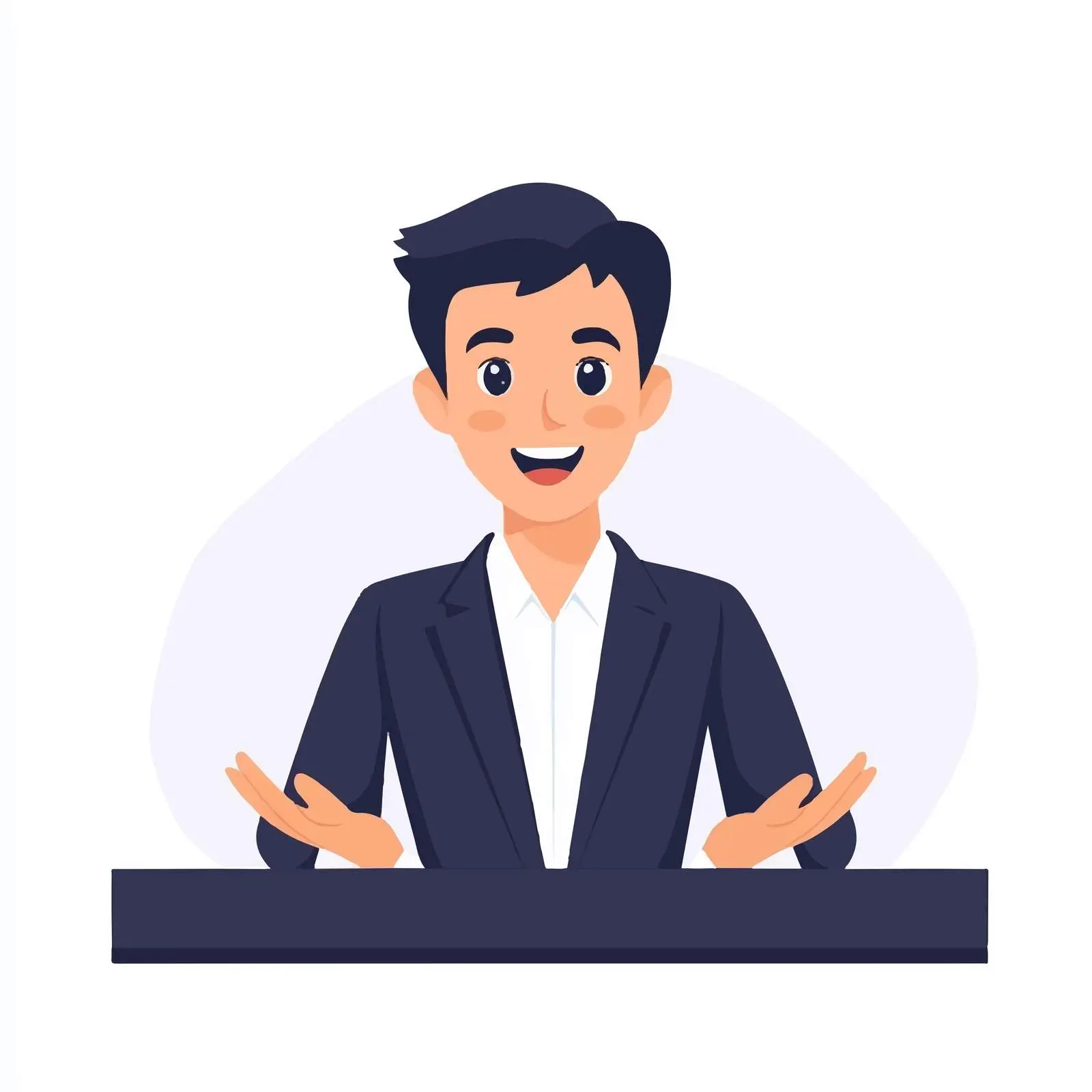 Young Male News Anchor Vector Illustration — free download from Dotvec