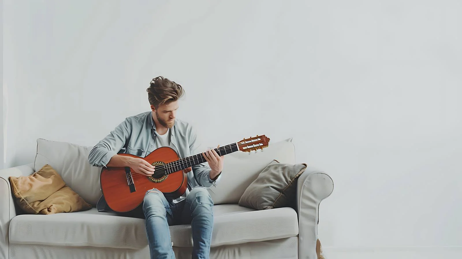 Youth Playing Guitar Serenely — free download from Dotvec