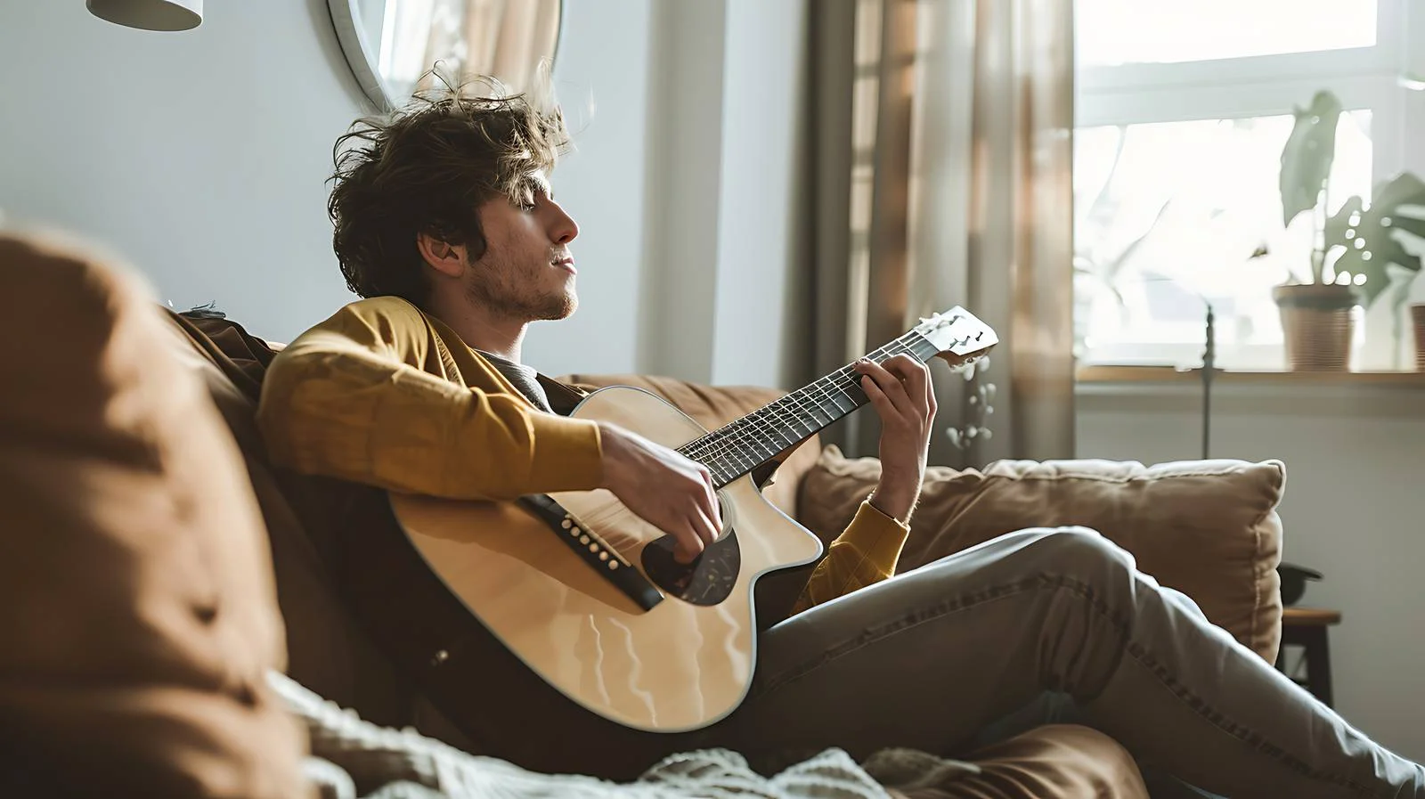 Serene Guitar Player — free download from Dotvec