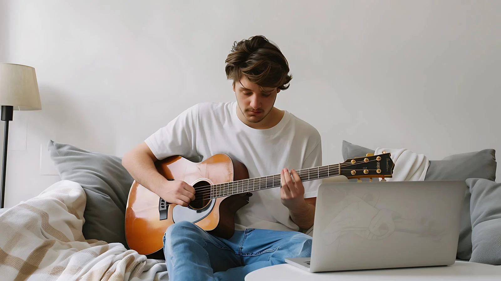 Young Man Playing Guitar — free download from Dotvec