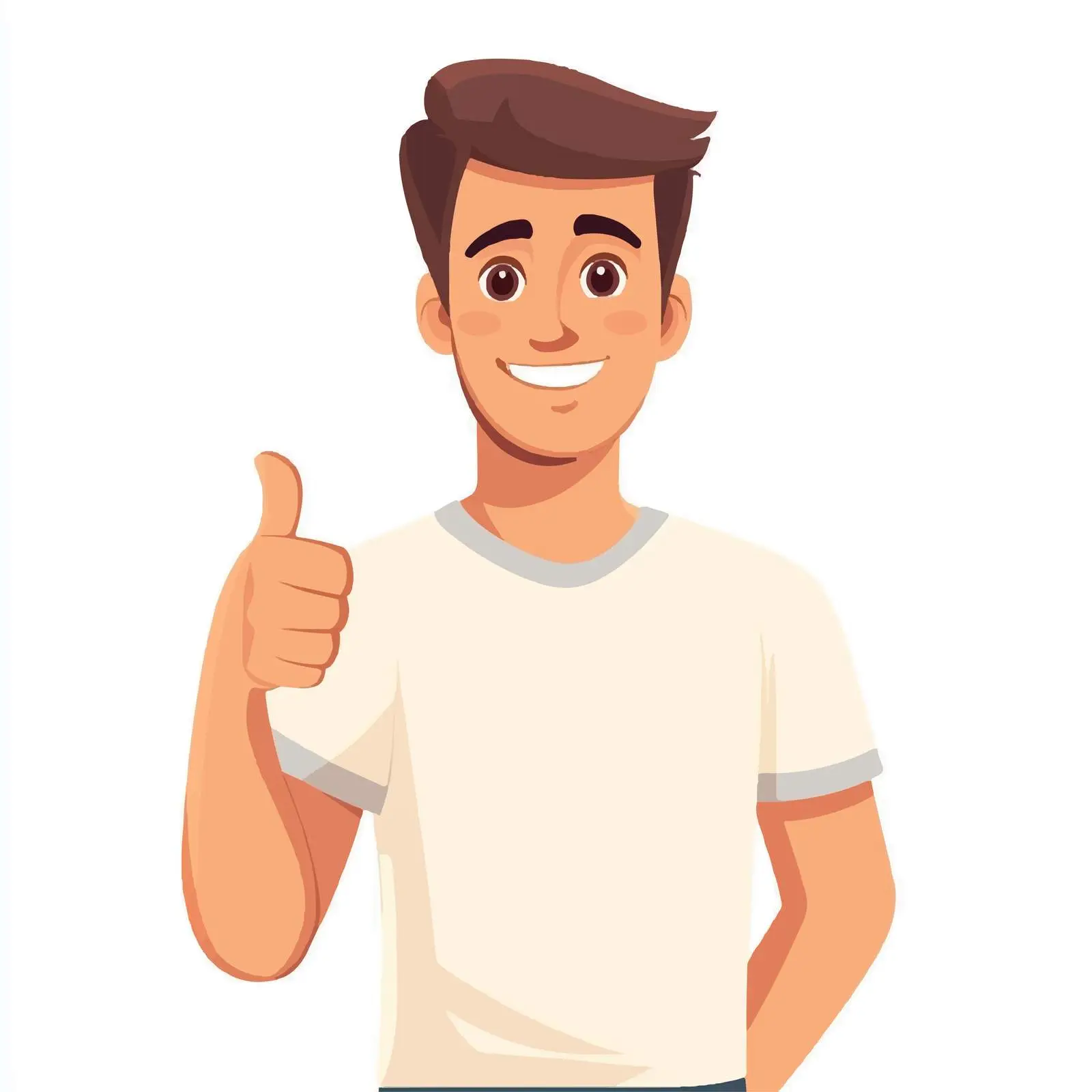 Young Man Giving Thumbs Up Gesture — free download from Dotvec