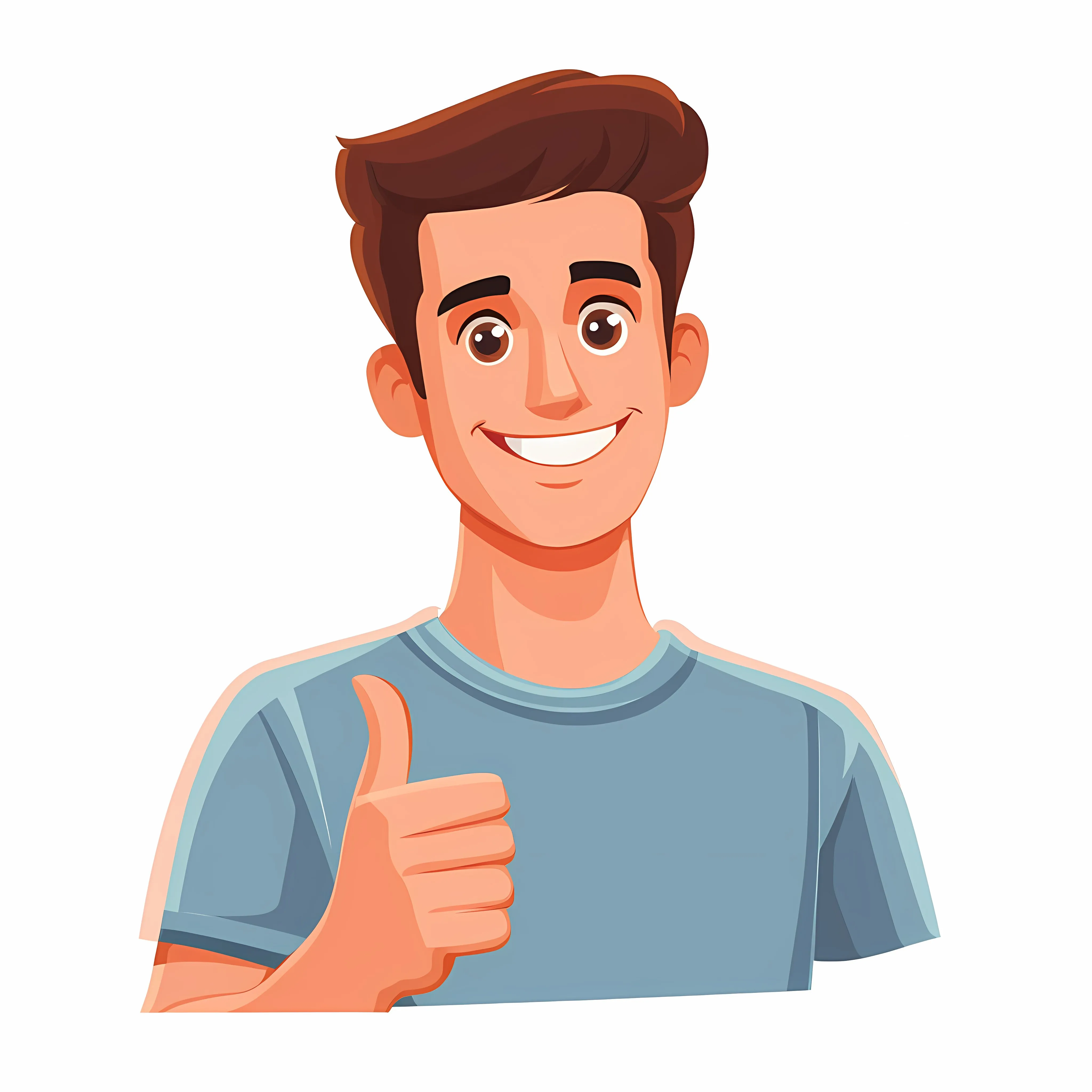 Young Man Giving Thumbs Up Gesture Vector — free download from Dotvec