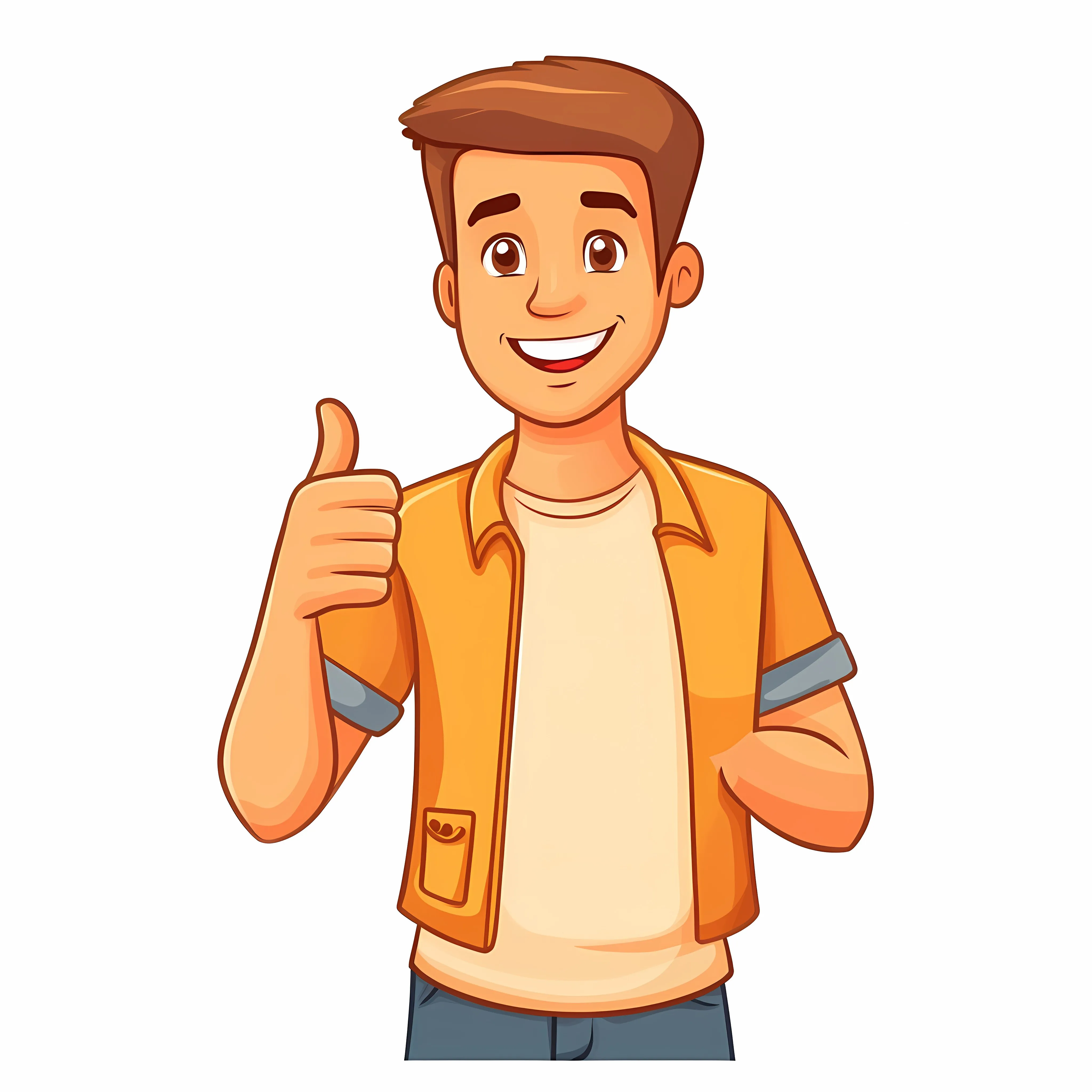 Cool Young Man with Thumbs Up Gesture — free download from Dotvec