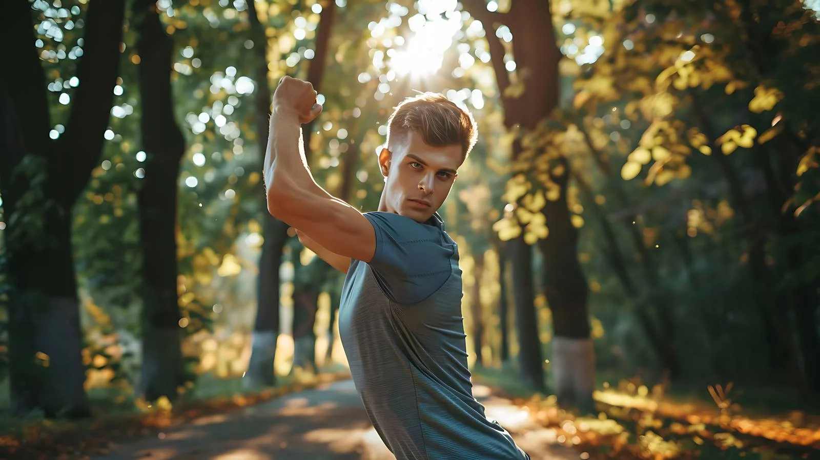 Pre-Run Stretching Routine in Park — free download from Dotvec