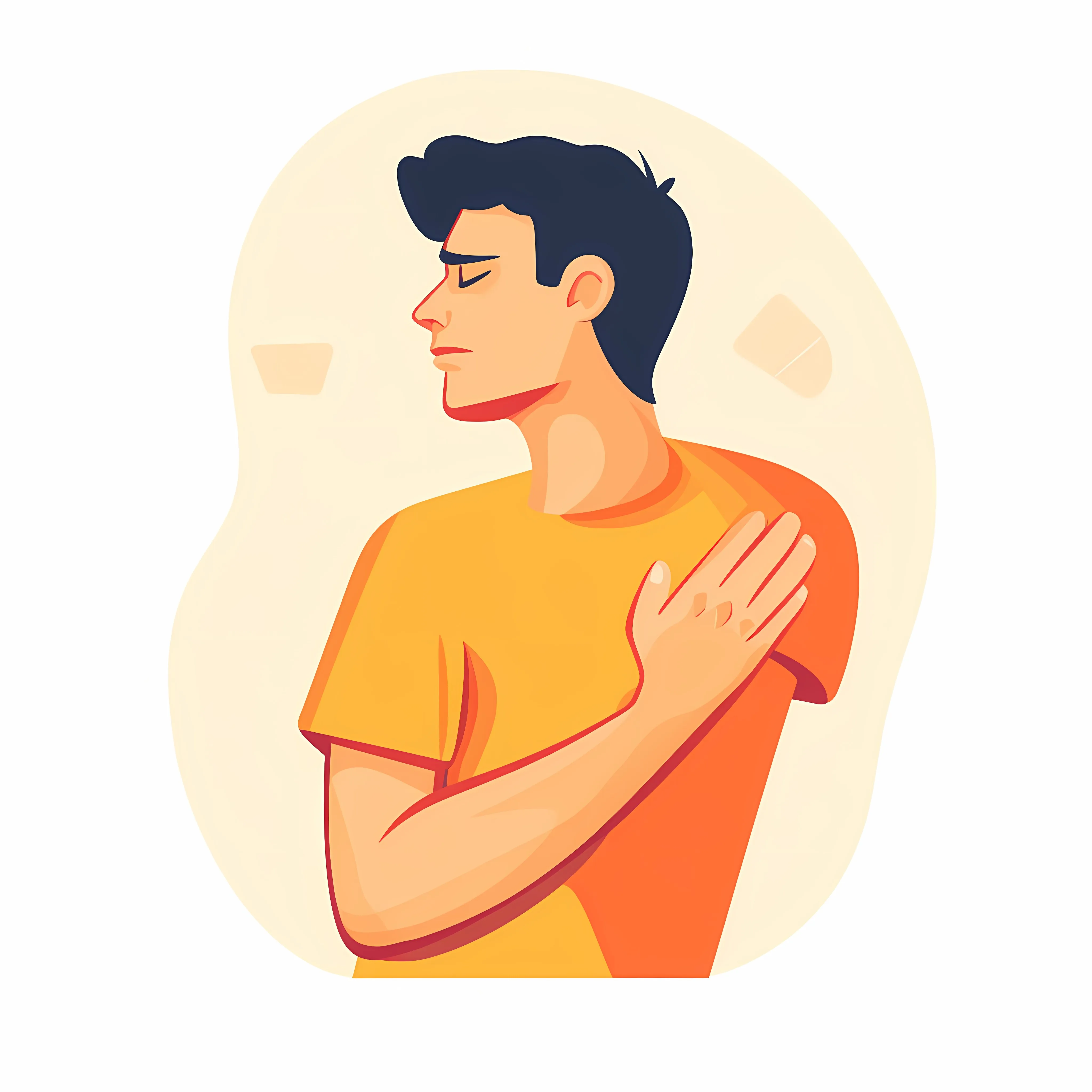 Young Man with Back Injury and Discomfort — free download from Dotvec