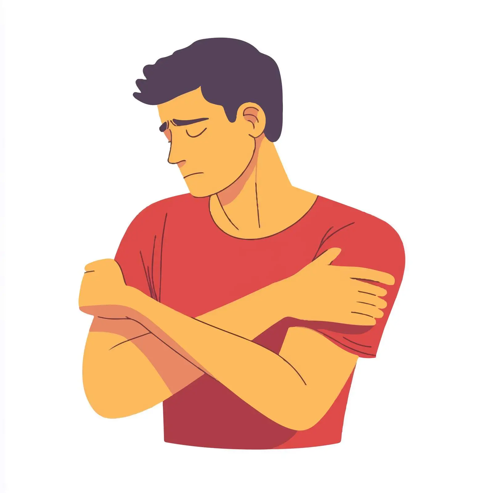 Young Man Suffering from Back Injury Illustration — free download from Dotvec