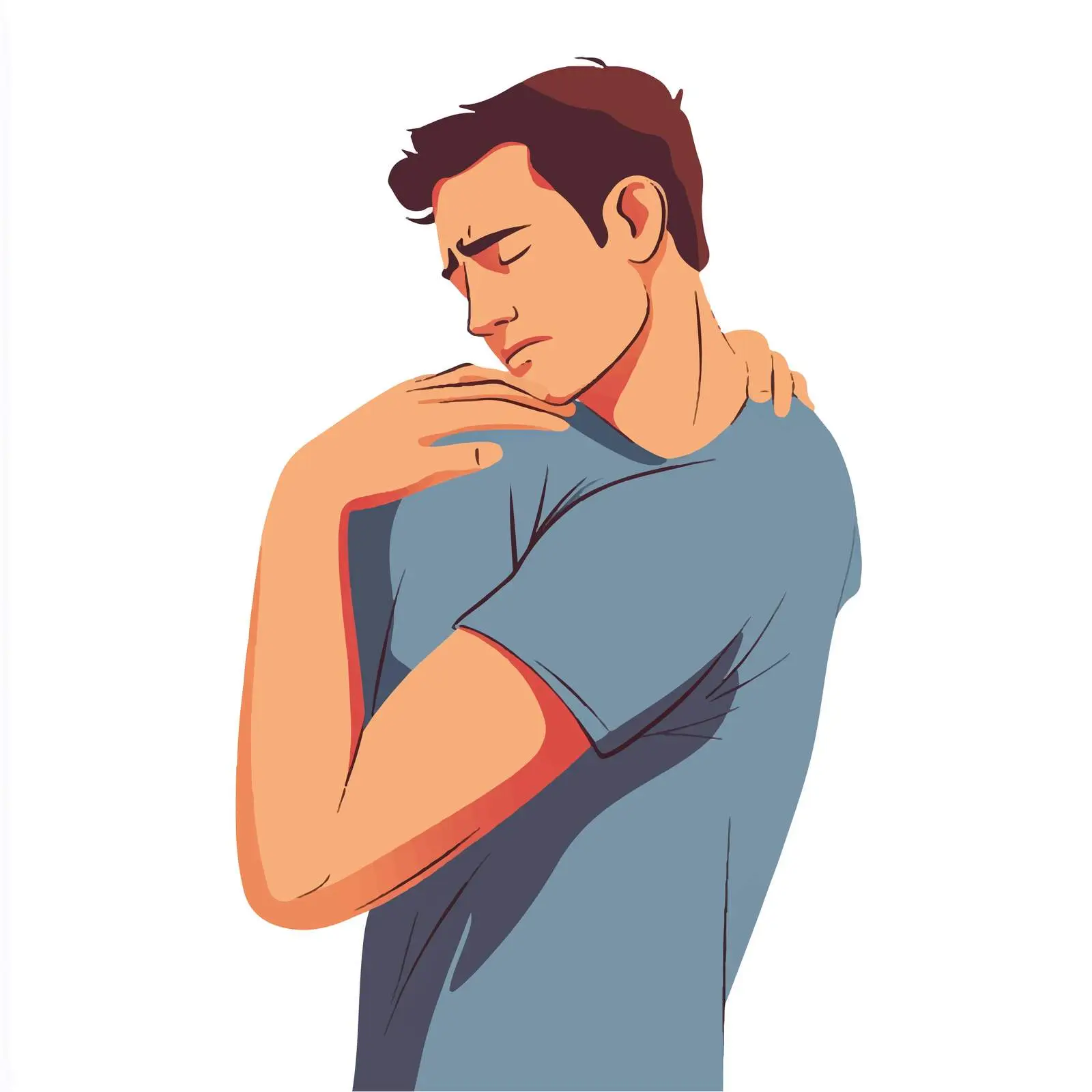 Young Man with Back Pain and Injury Illustration — free download from Dotvec