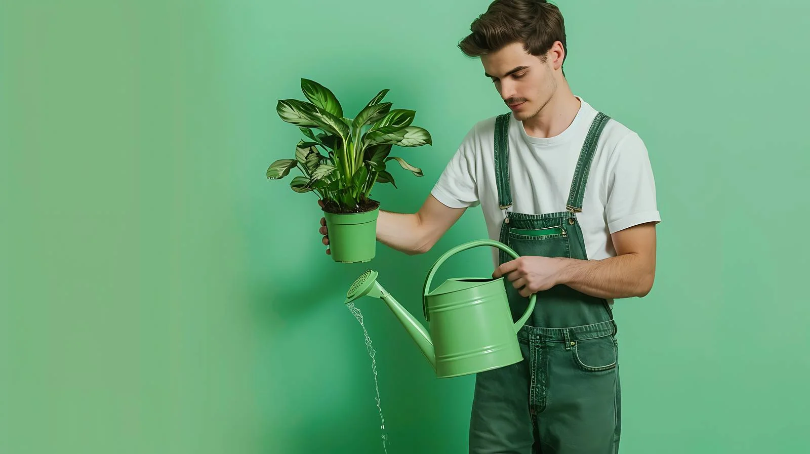 Caring for Plants Near Green Wall — free download from Dotvec