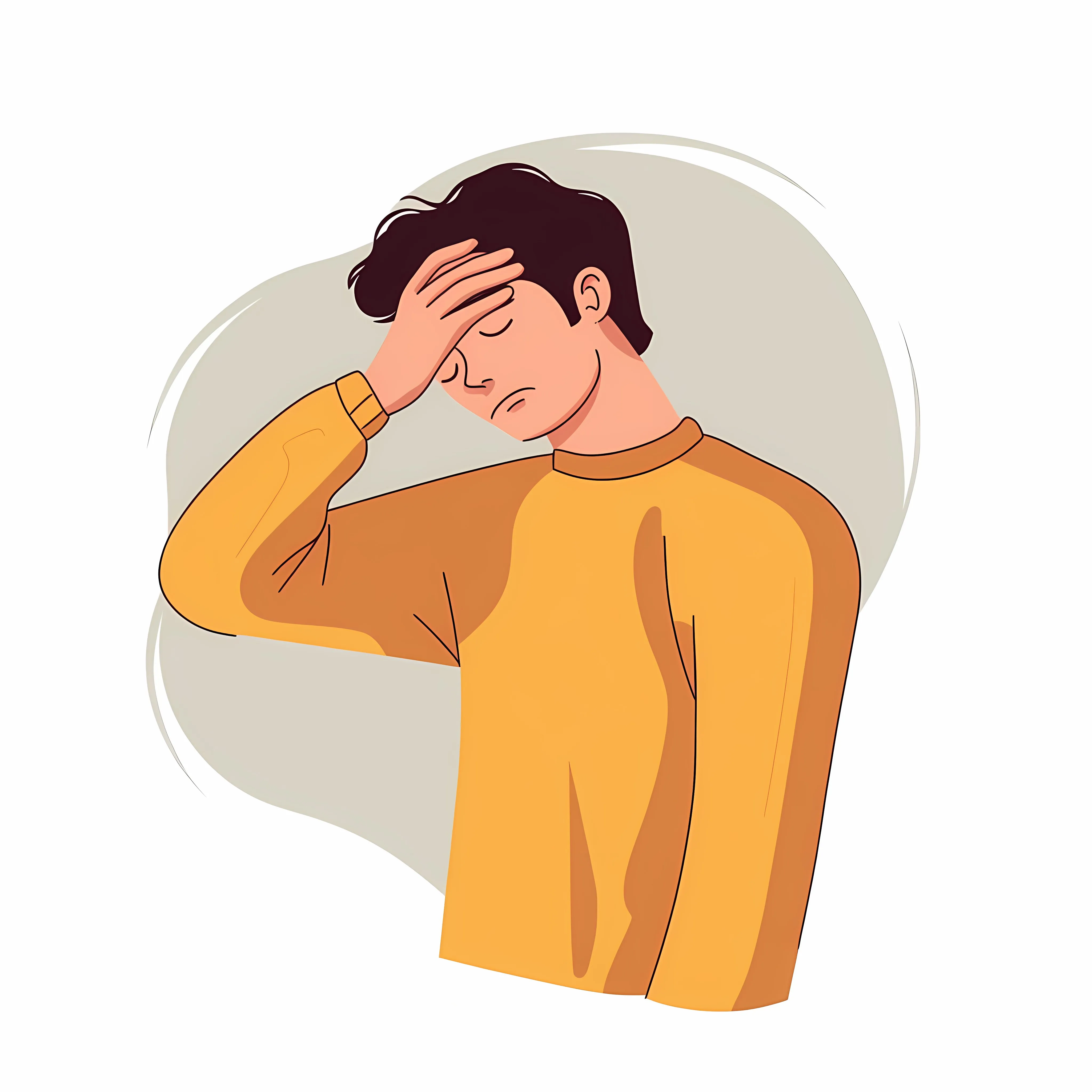 Young Man Facepalming in Disappointment – free facepalm image from Dotvec