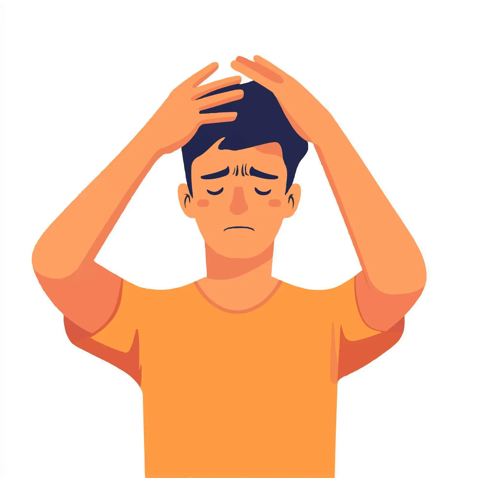 Young Man Facepalming in Disappointment — free download from Dotvec