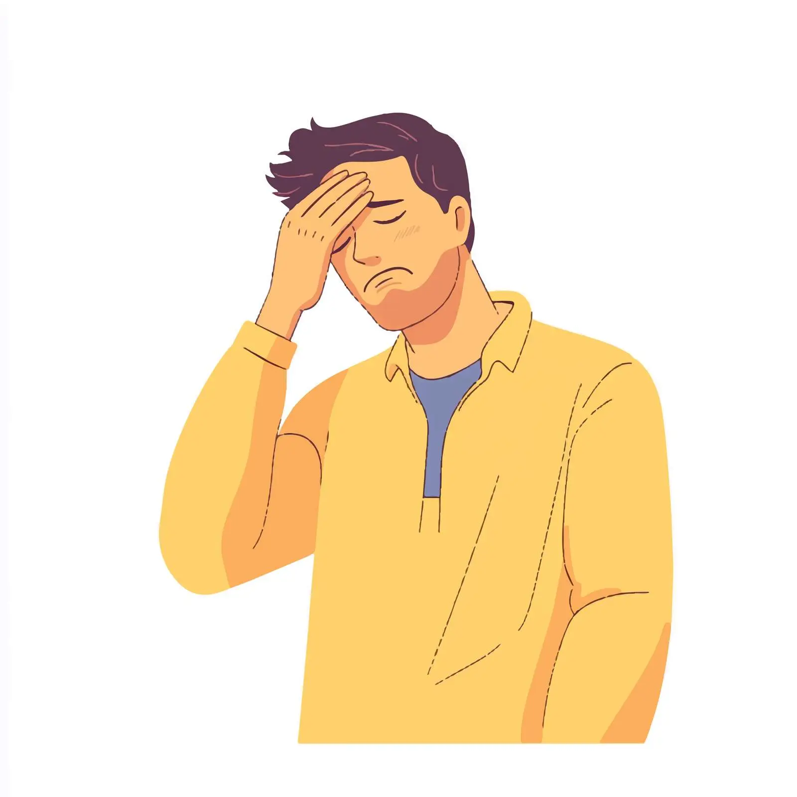 Frustrated Young Man Facepalming — free download from Dotvec